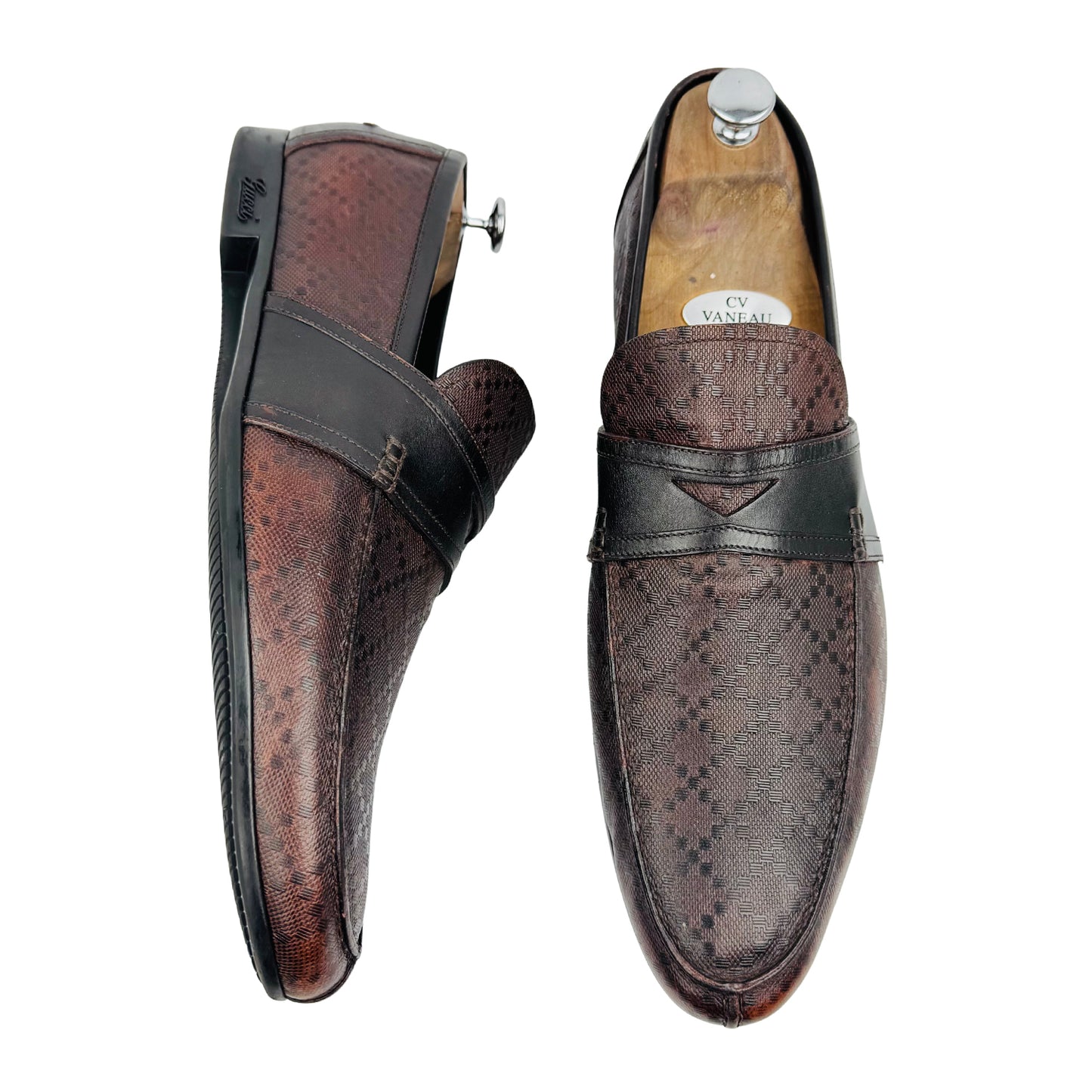 Gucci Diamante GG Canvas Loafers (Size 44.5/45) - 245583