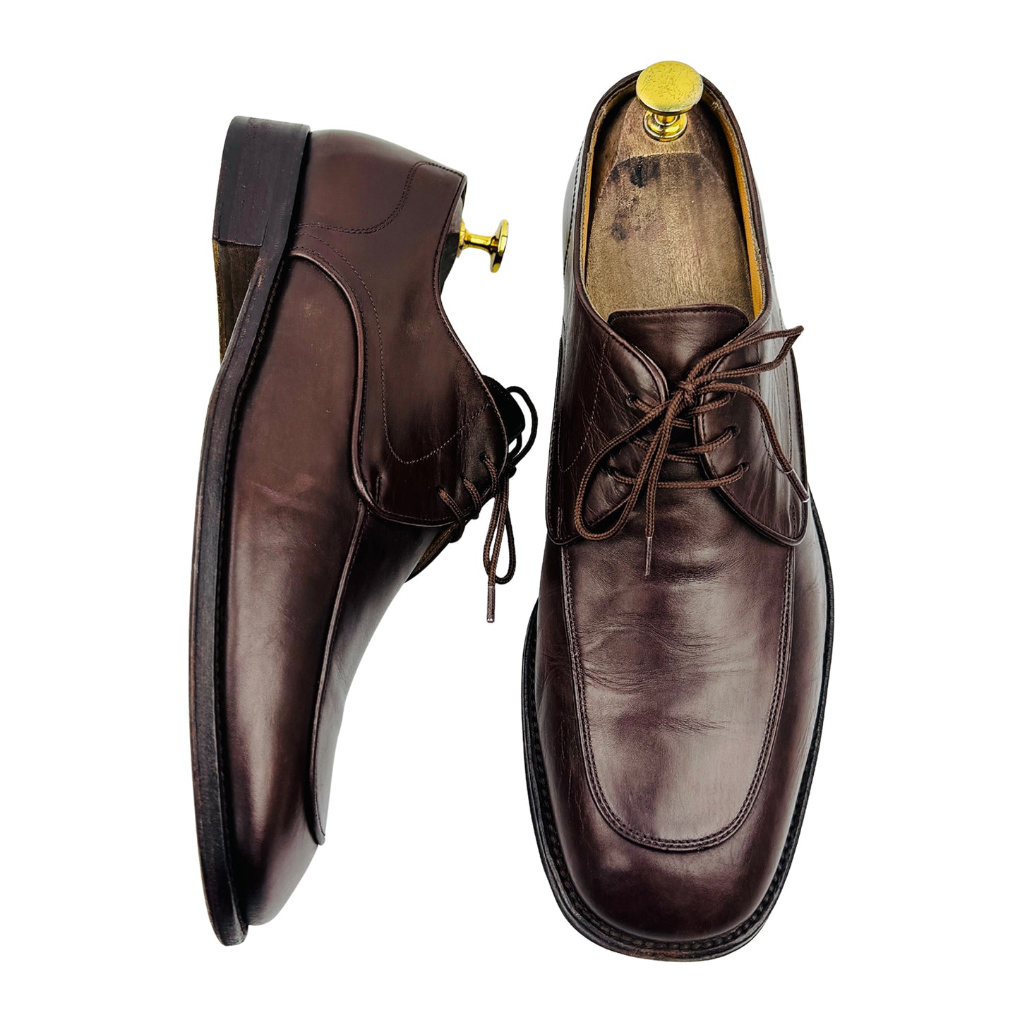 Bally Oronis Dark Brown Derby Shoes (Size 42/42.5)