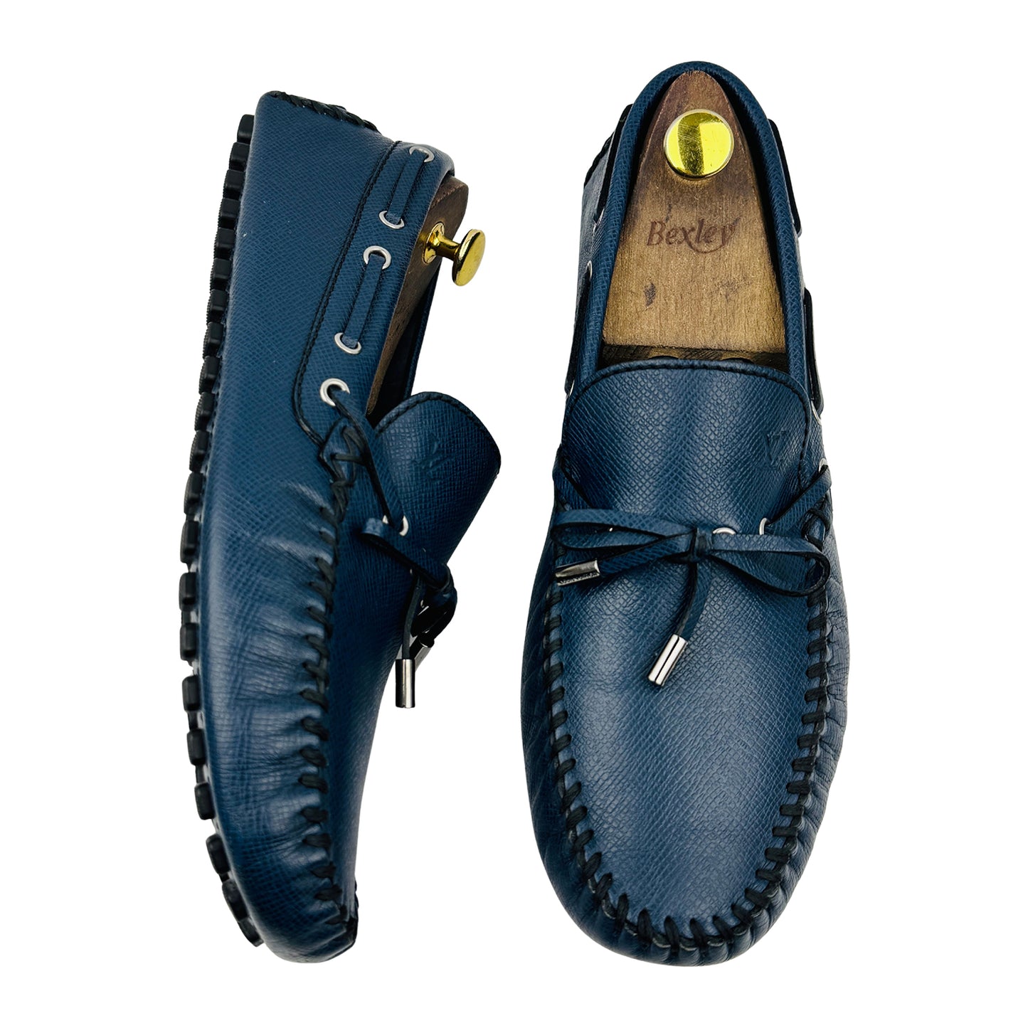 Louis Vuitton Arizona 'Marine Blue' Taiga Leather Loafers (Size 44)