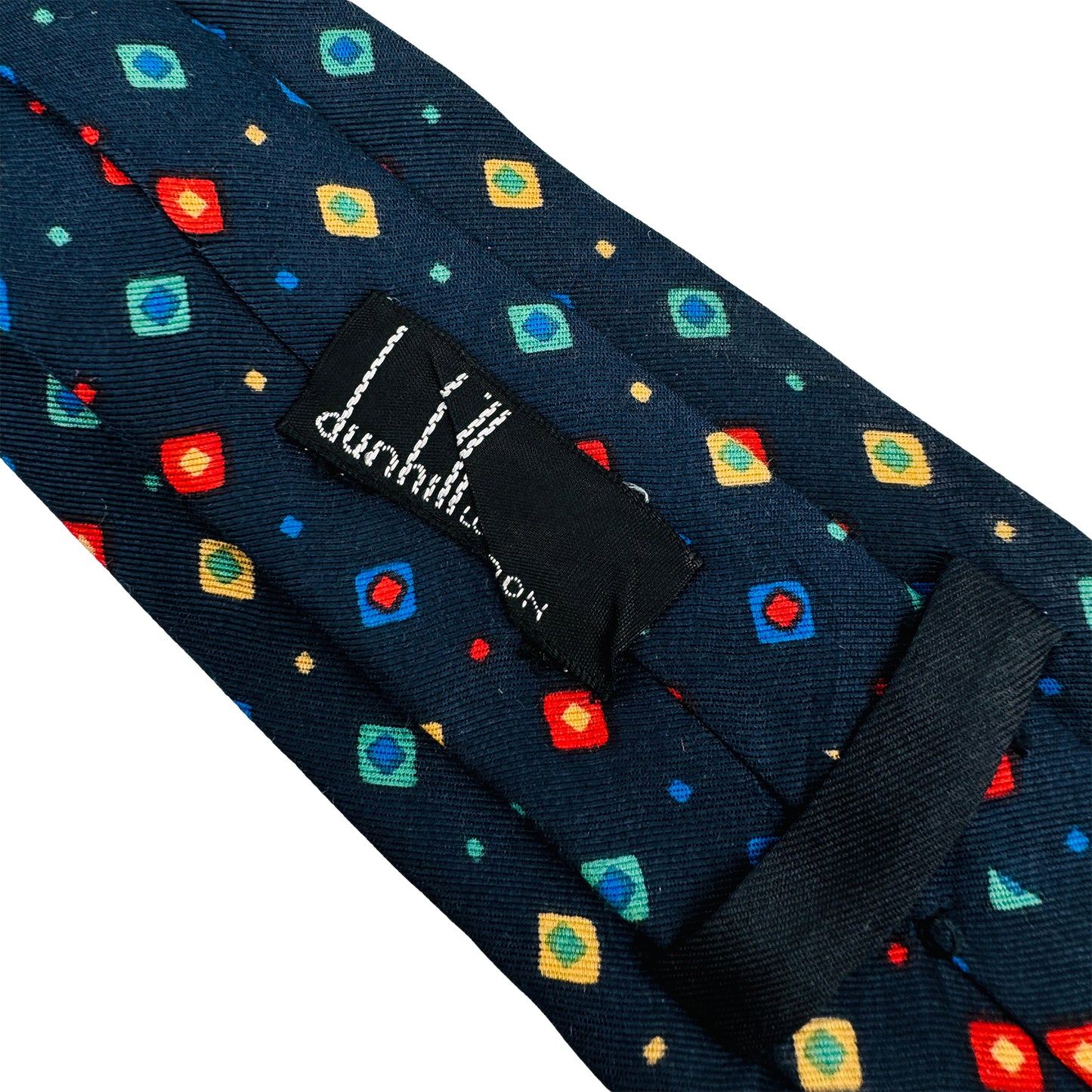 Dunhill Navy 'Foulard Pattern' Tie (Size Regular)