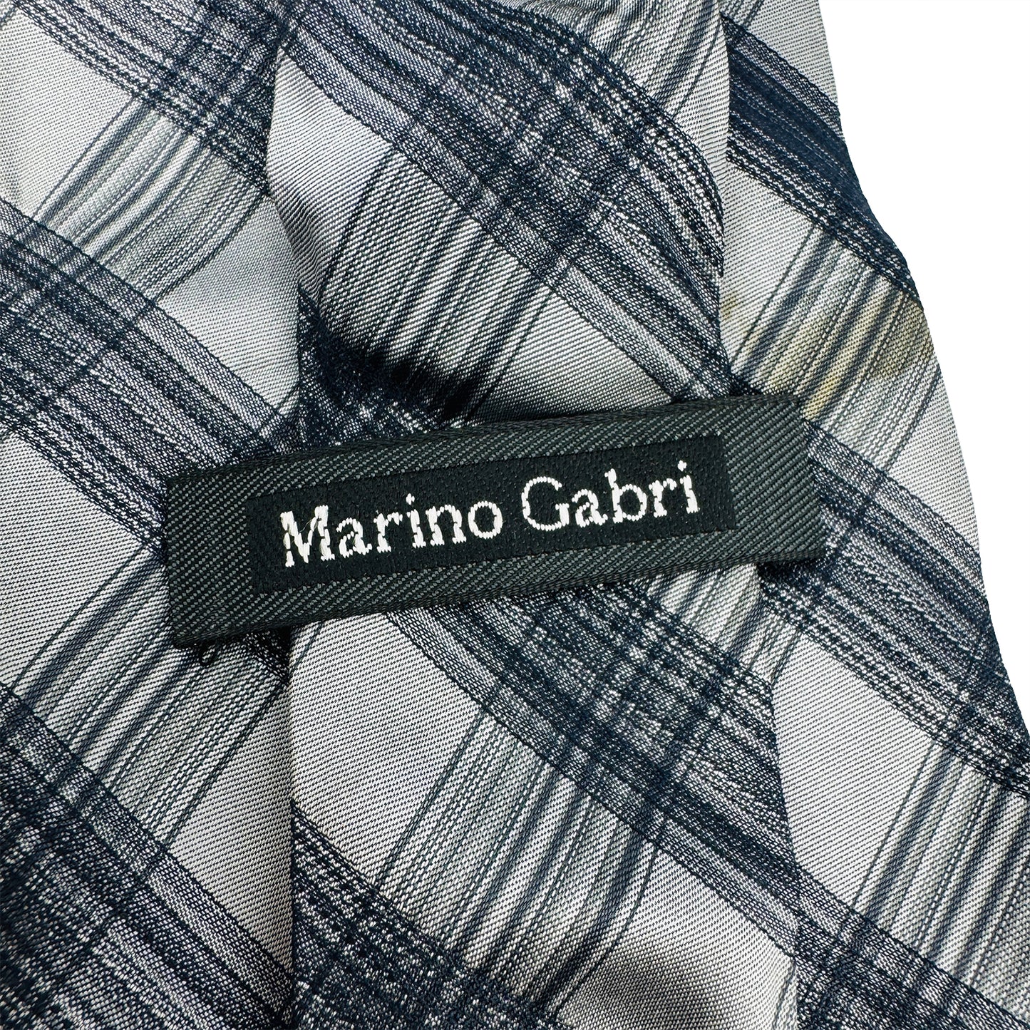 Marino Gabri Grey 'Plaid Check Pattern' Tie (Size Regular)