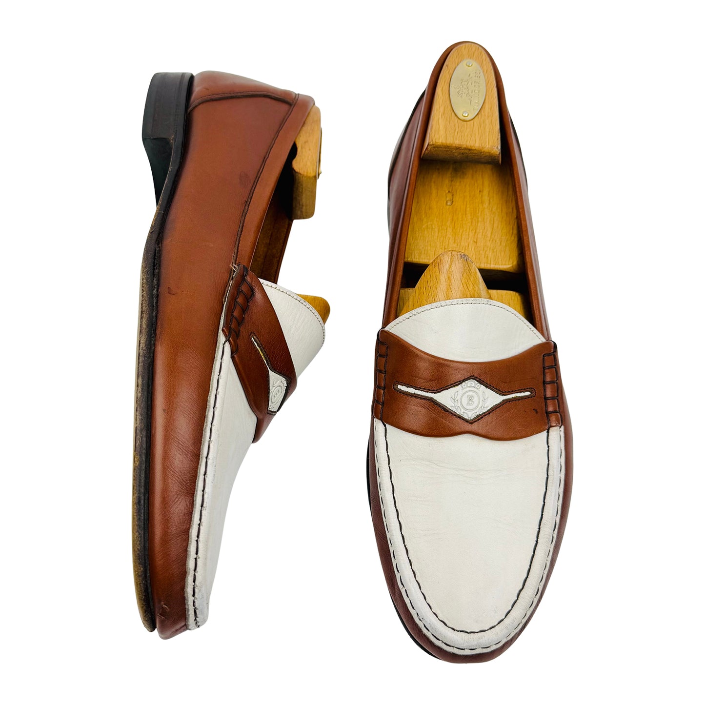 Bally Men's Two-Tone Penny Loafers (Size 43/43.5)