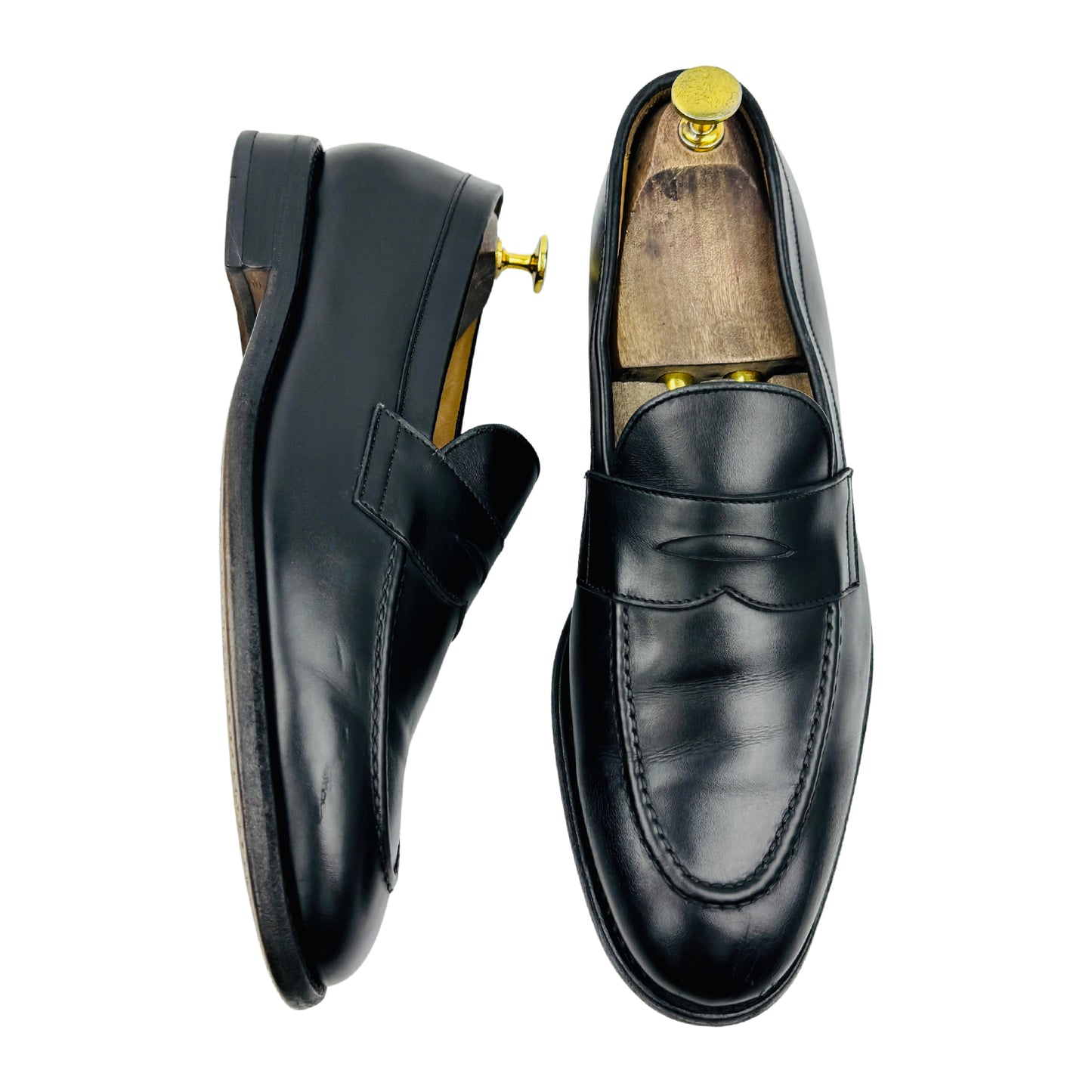 Berwick 1707 Men's Black Loafers (Size 42/42.5)