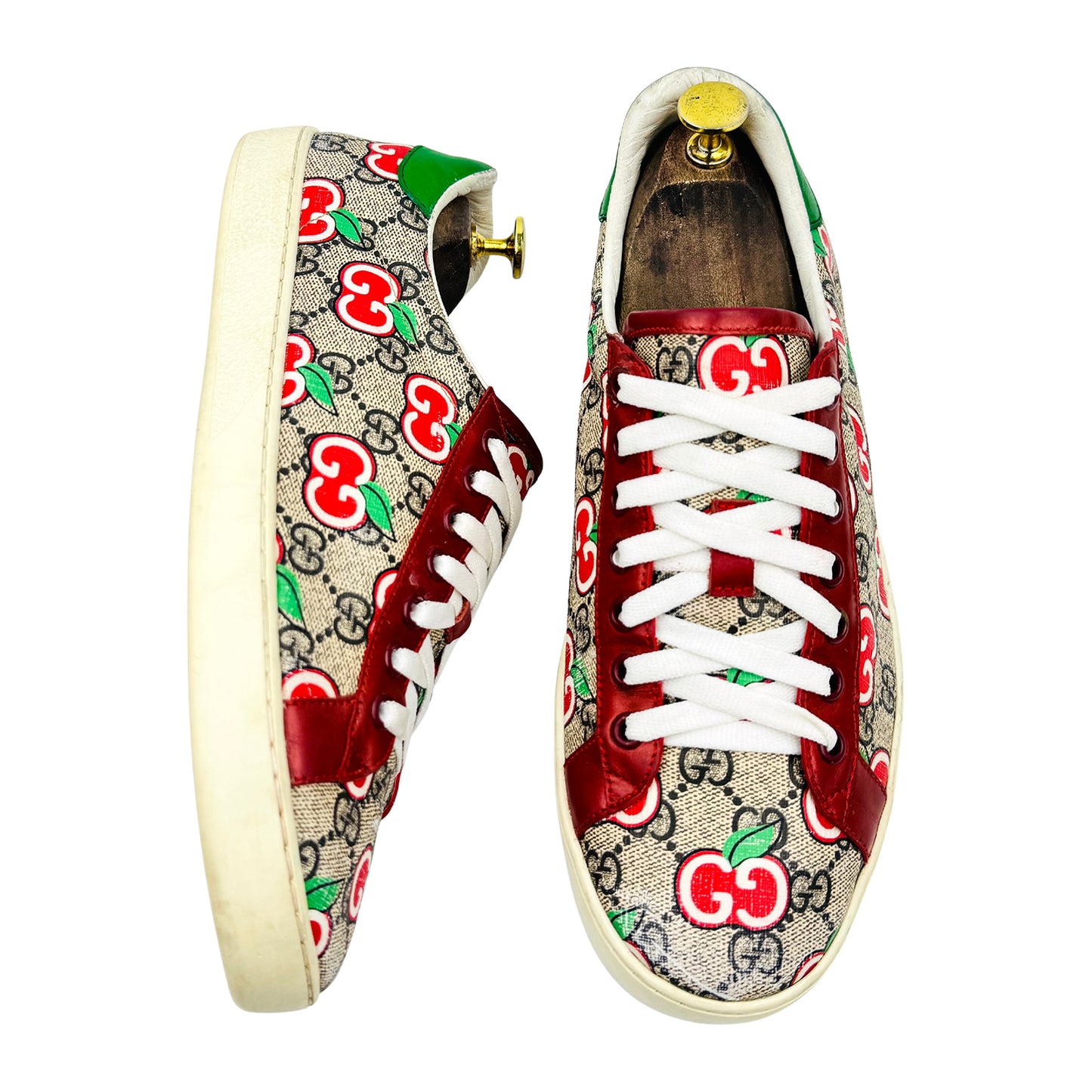 Gucci Ace GG Apple Beige Sneakers (Size 42)