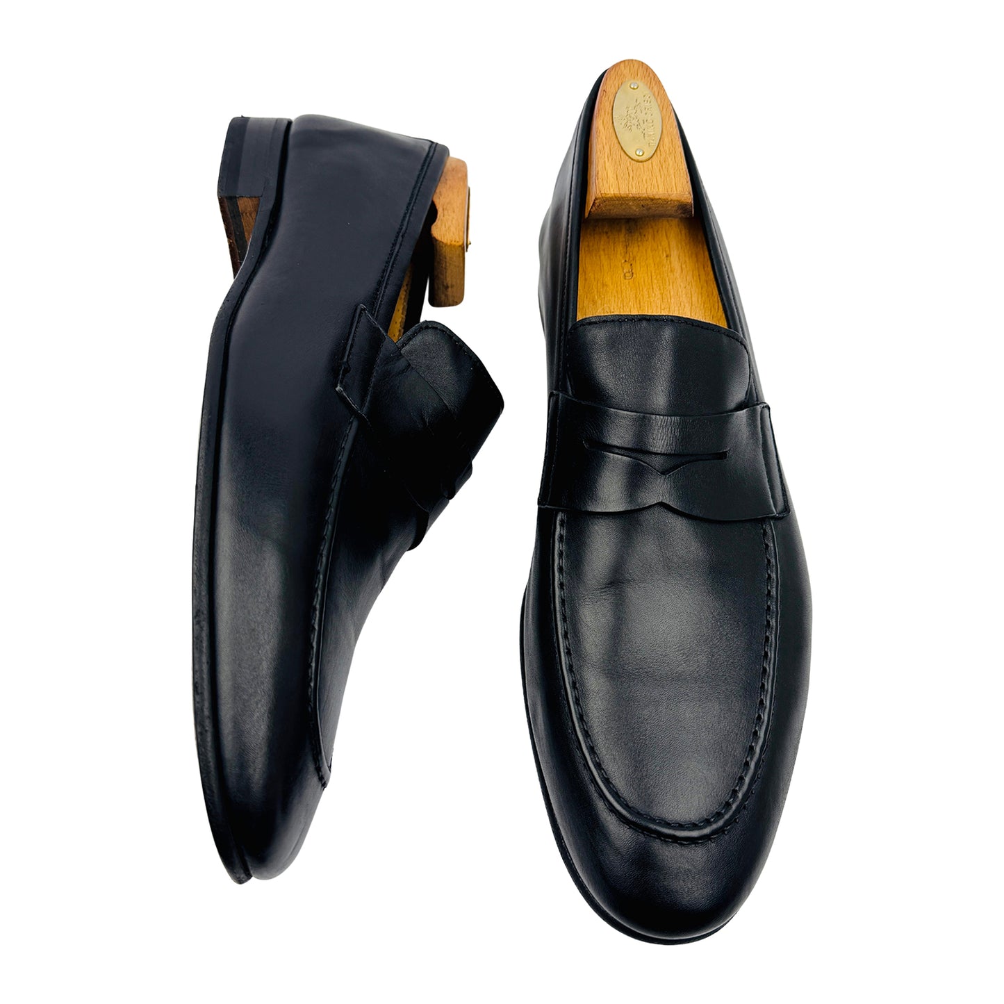 Berwick 1707 Black Penny Loafers (Size 43/43.5) - 5062