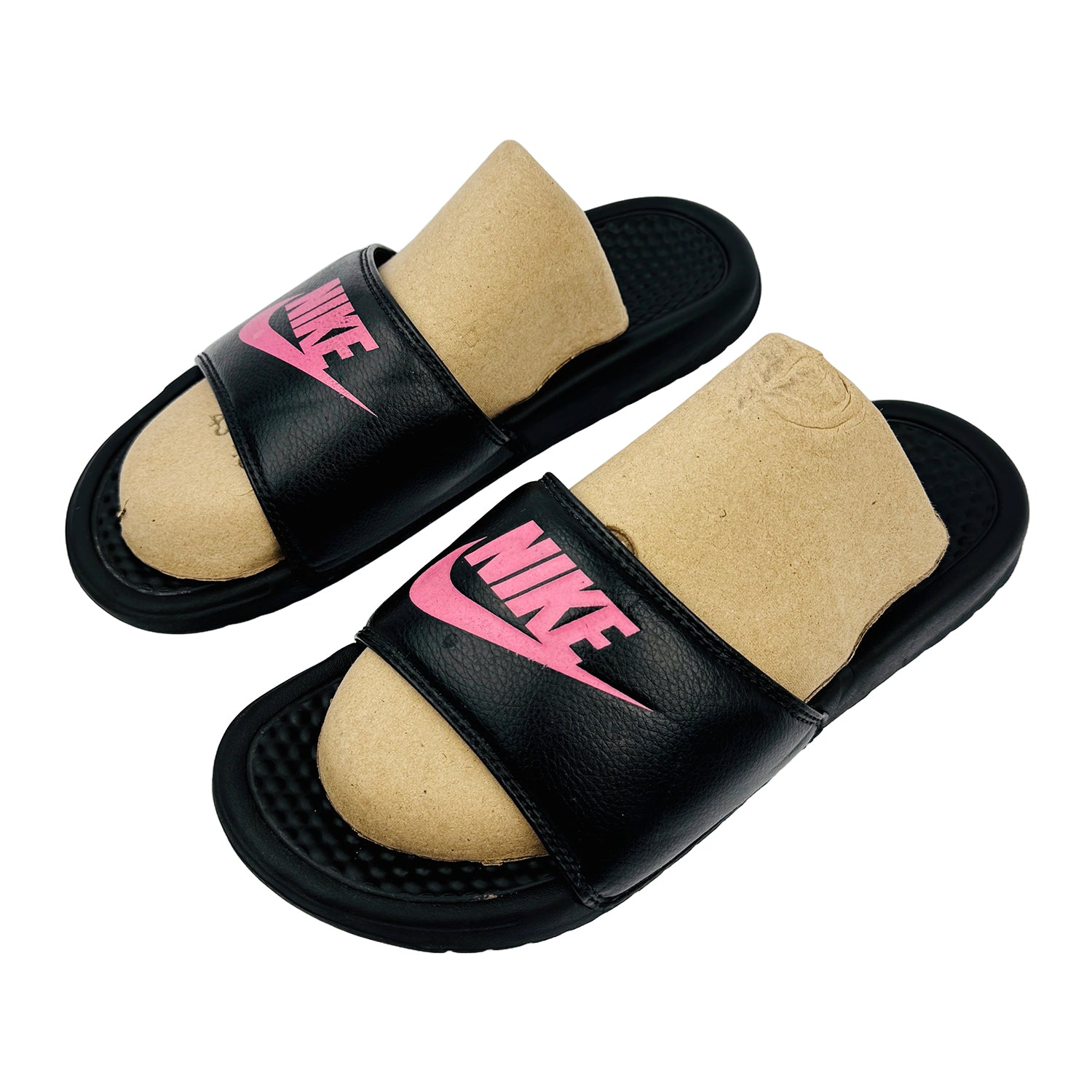 Left Side image of Nike Benassi JDI Black Slides (Size 40.5) - 343881-061