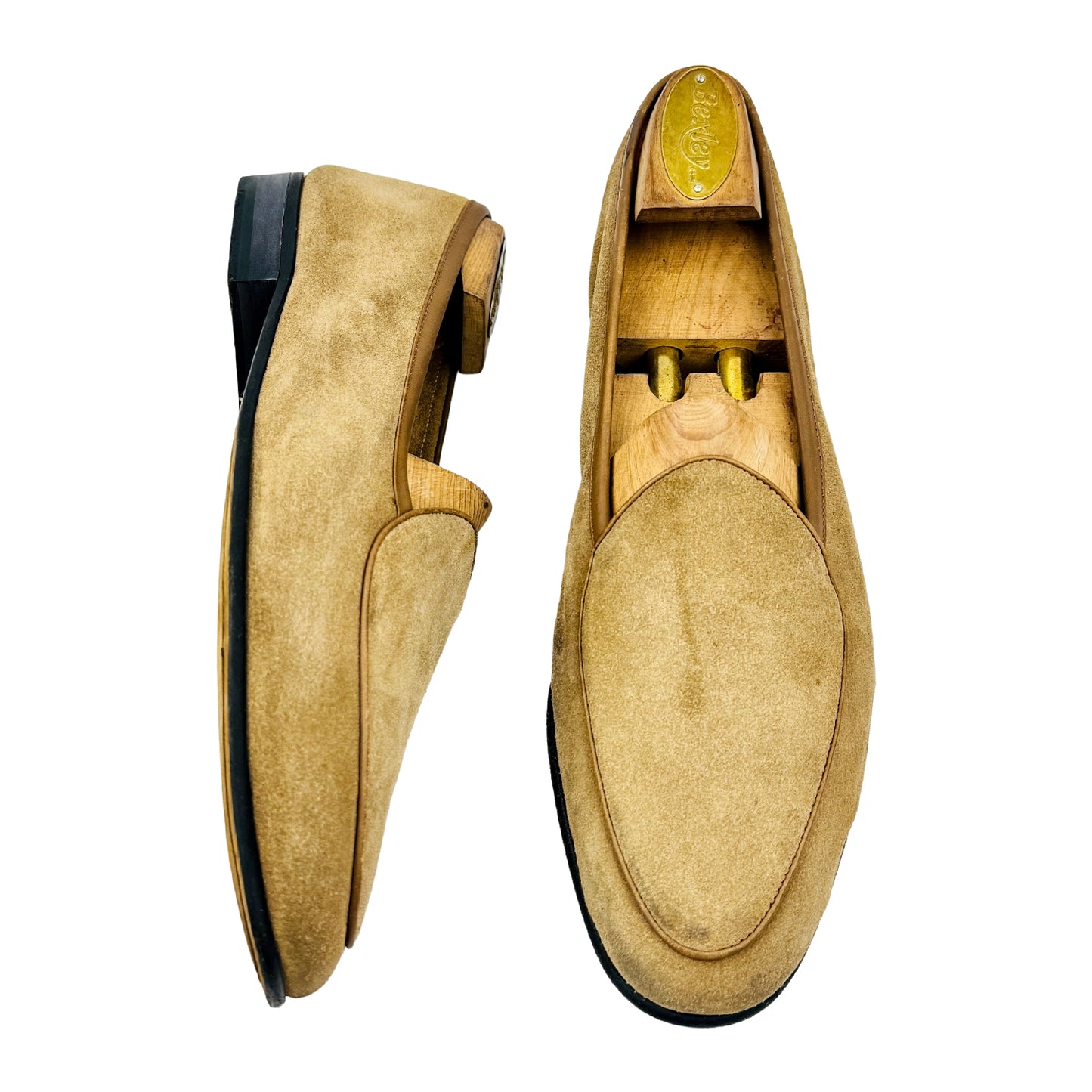 Thom Wills Men's Tan Suede Loafers (Size 42)