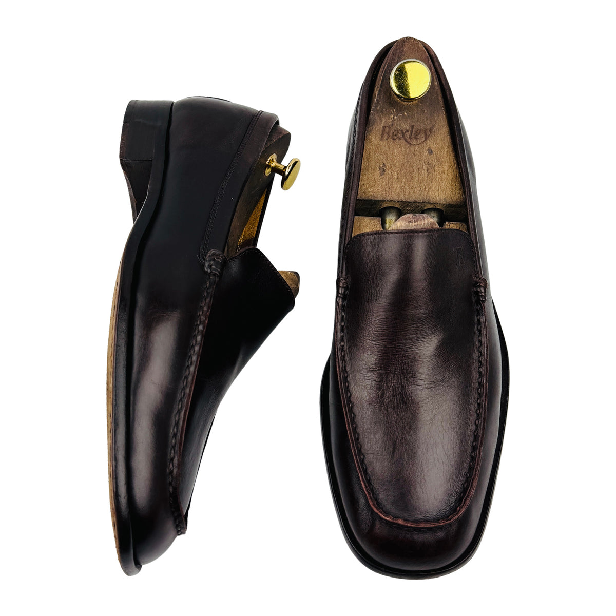 Tods Men's Dark Brown Leather Loafers (Size 43)