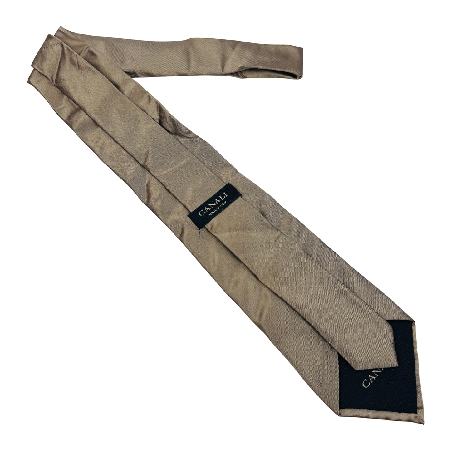 Canali Taupe Italian Silk Tie (Size Regular)
