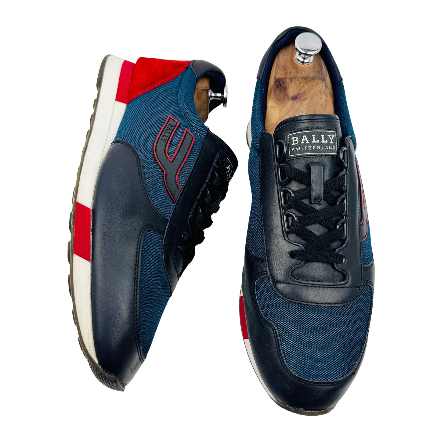 Bally Gavino Navy Blue Low-Top Sneakers (Size 44)