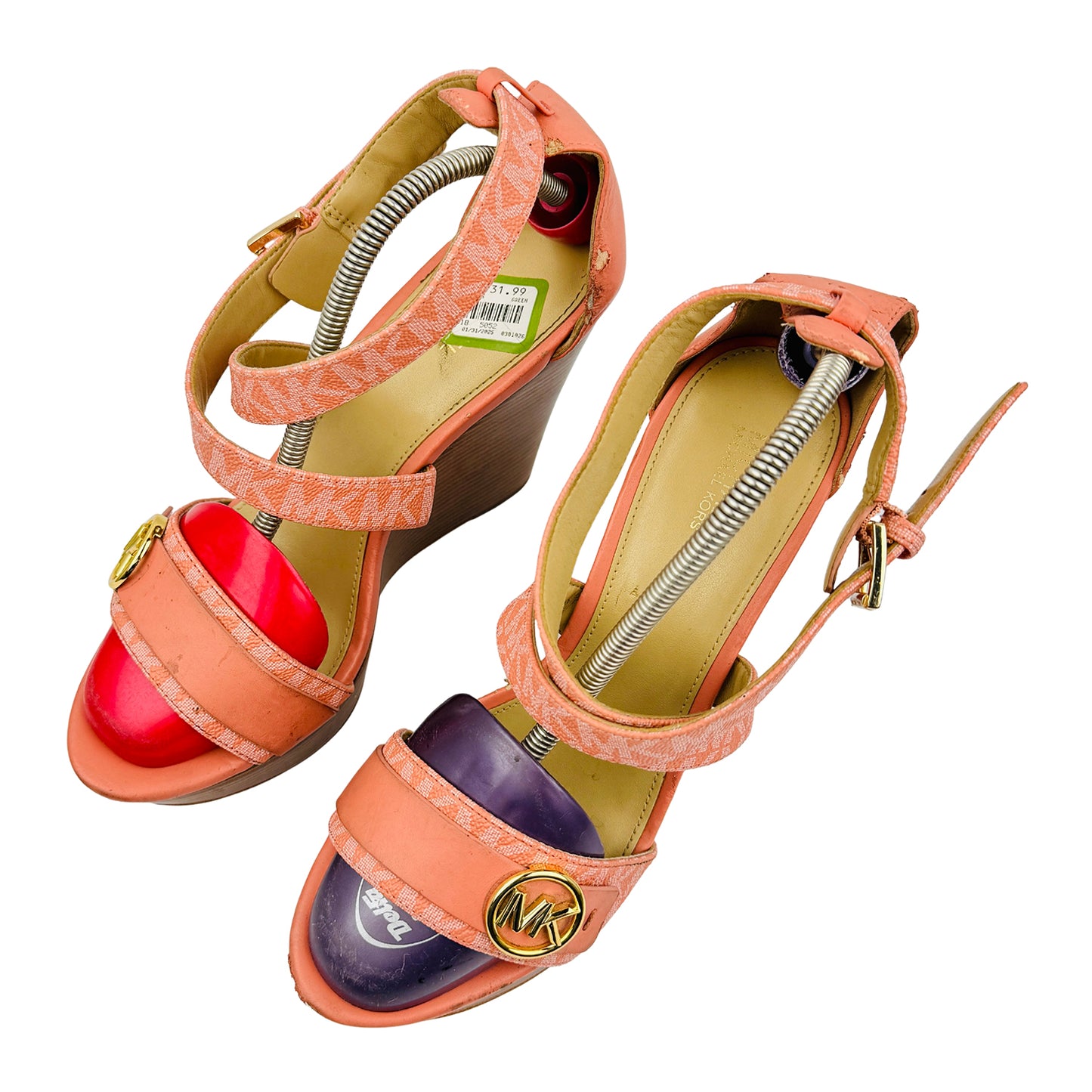 Michael Kors Carmen 'Sherbert' Wedge Heels (Size 38)