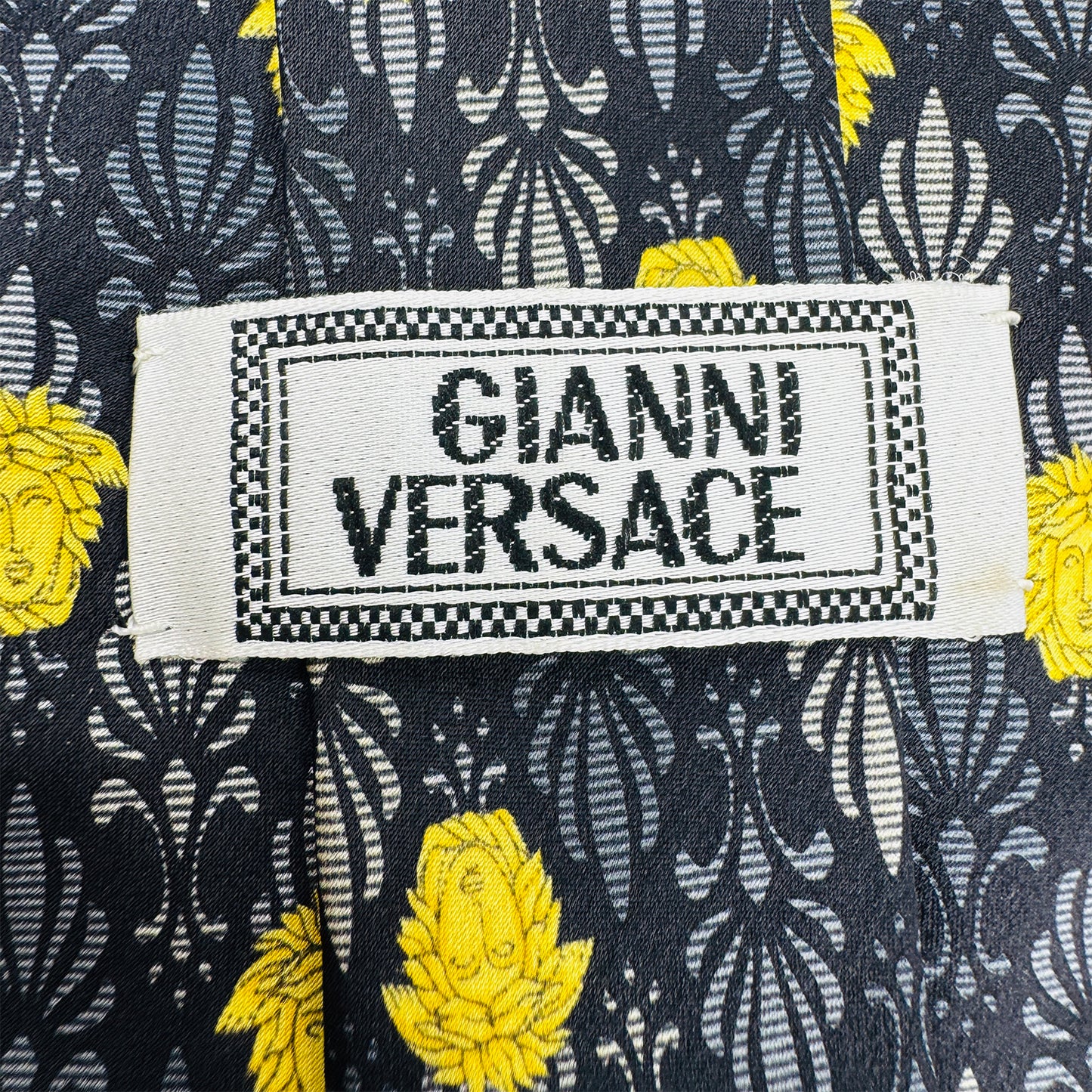 Versace Black 'Medusa Head Motifs' Silk Tie (Size Regular)