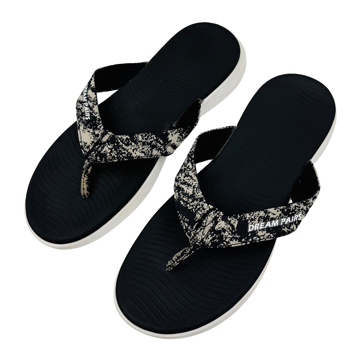 Dream Pairs Men's Black Flip Flops (Size 45) - SDFF2223M