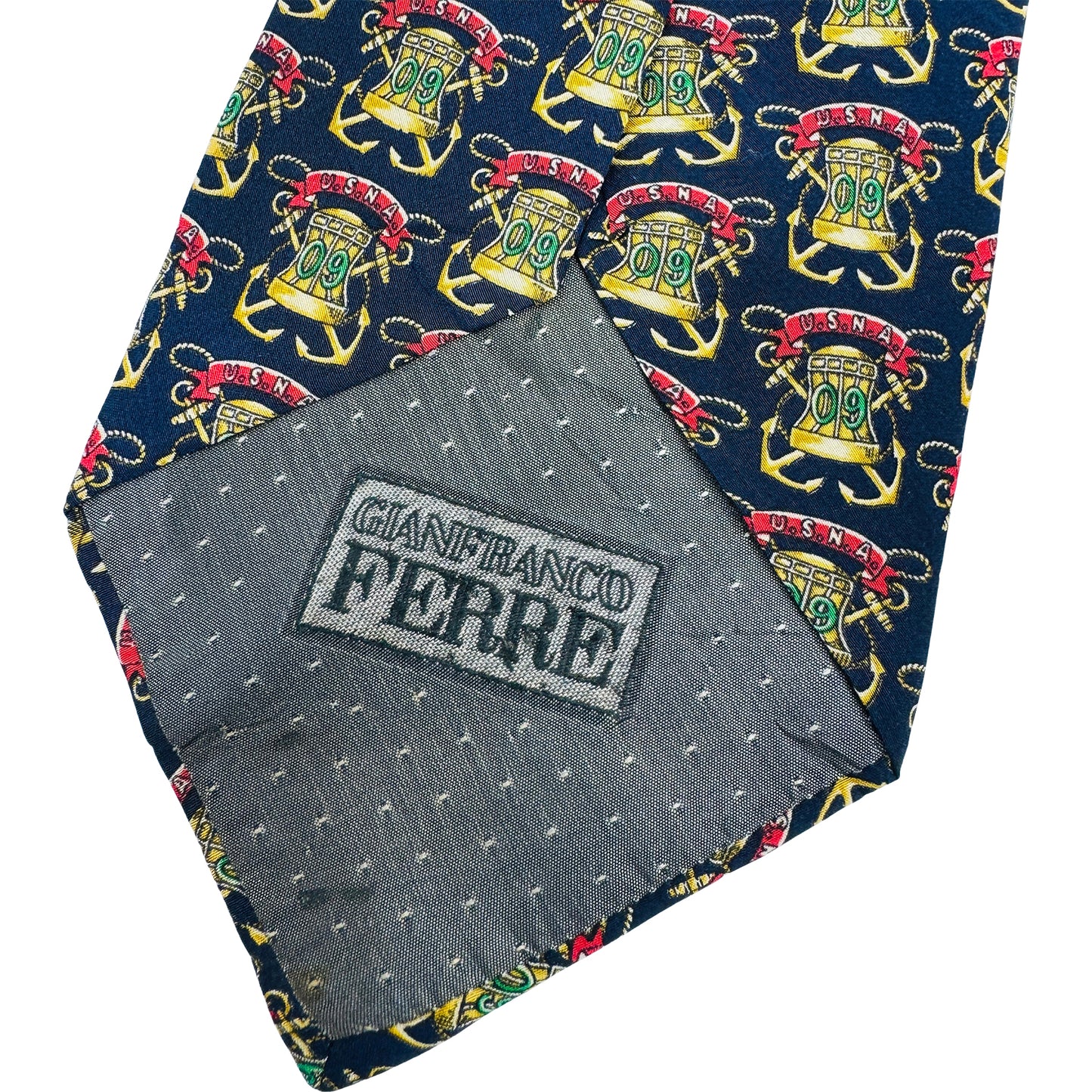 Gianfranco Ferré Deep Navy 'Nautical Motifs' Tie (Size Regular)