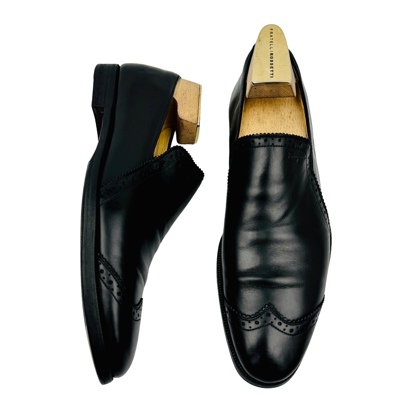 Salvatore Ferragamo Leather Wingtip Loafers (Size 42.5)