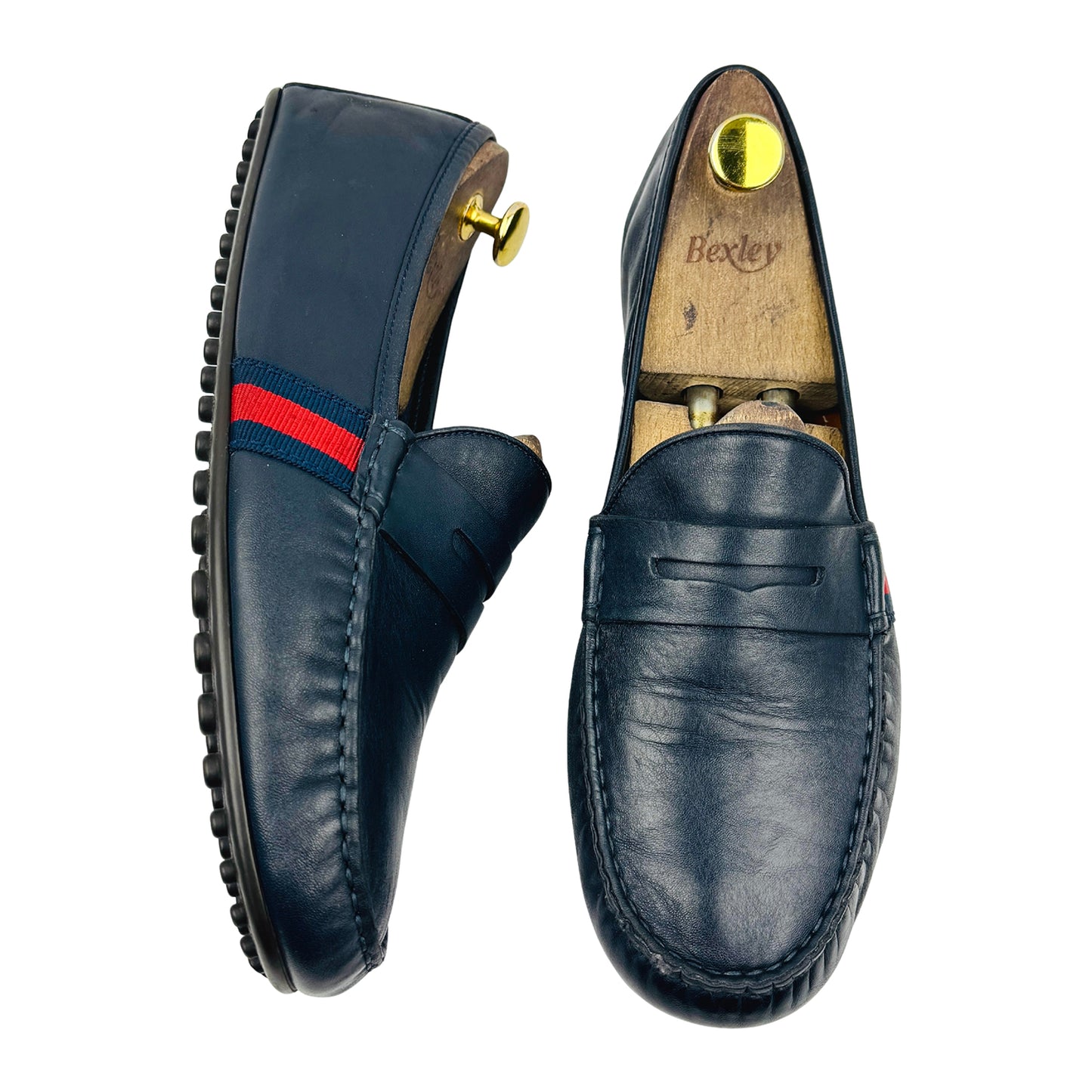 Gucci Men's Driver Web Loafers (Size 43/43.5) - 407411