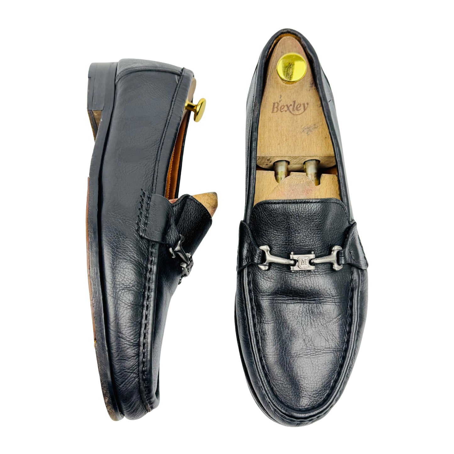 Bruno Magli Men's Black Genuine Leather Loafers (Size 44/44.5)