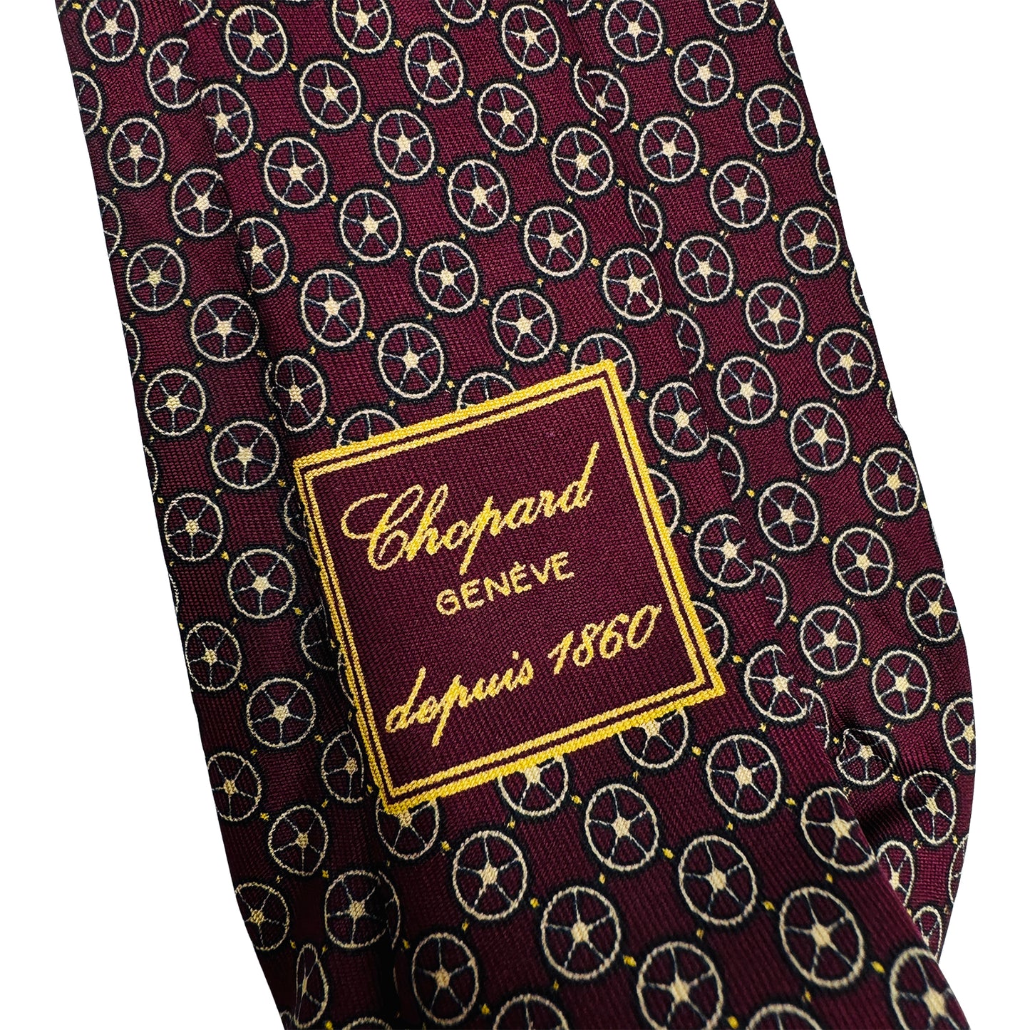 Chopard Burgundy 'Motifs' Tie (Size Slim Fit)