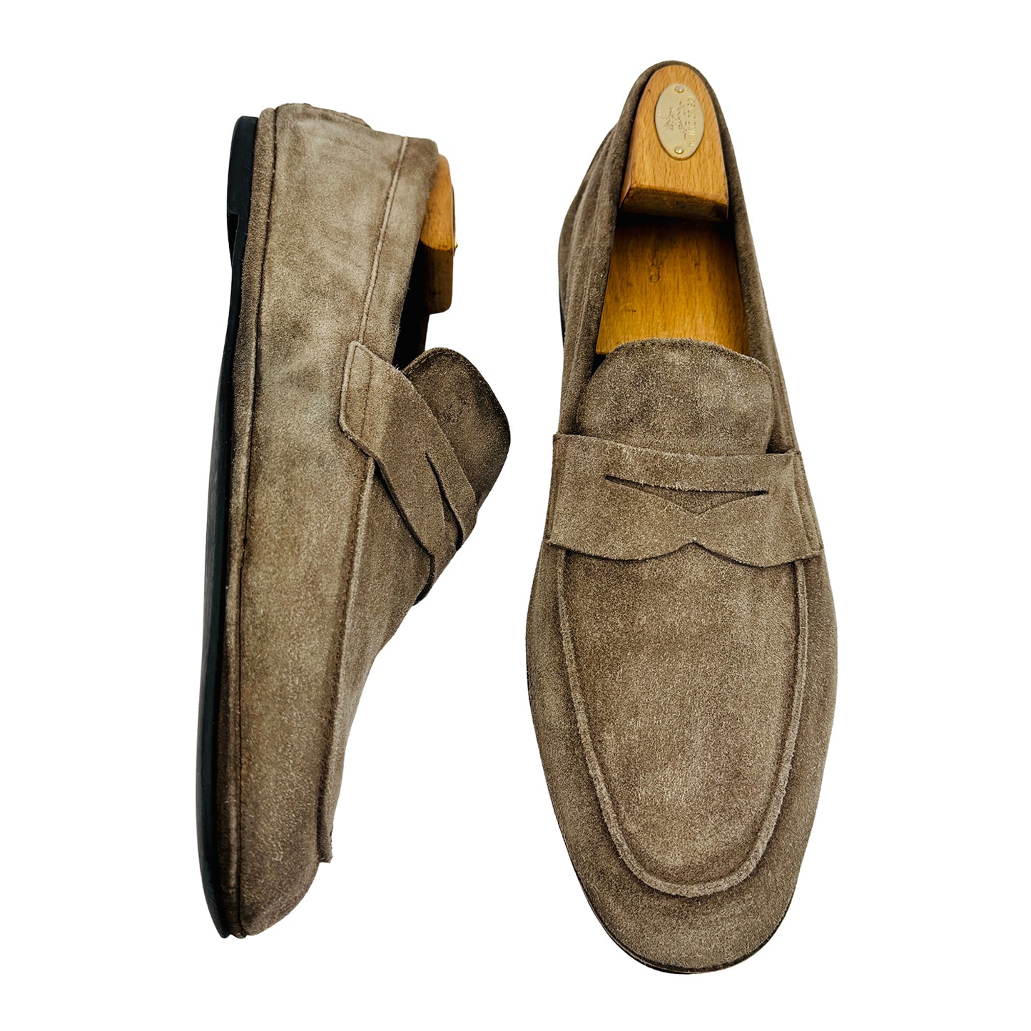 Tod's Gommino Suede Penny Brown Loafers (Size 43.5/44)