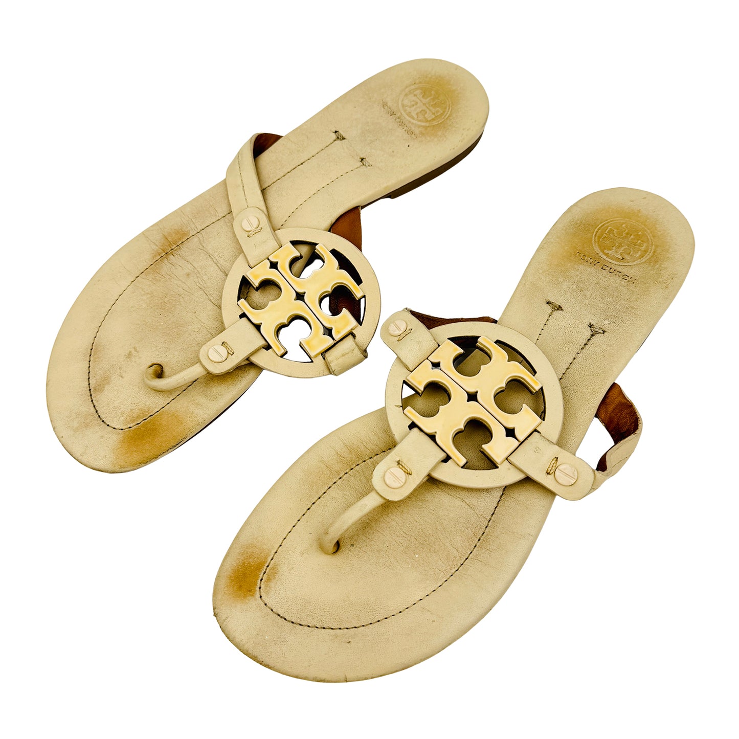 Tory Burch Miller Beige Sandal Slippers (Size 39) - 51158688