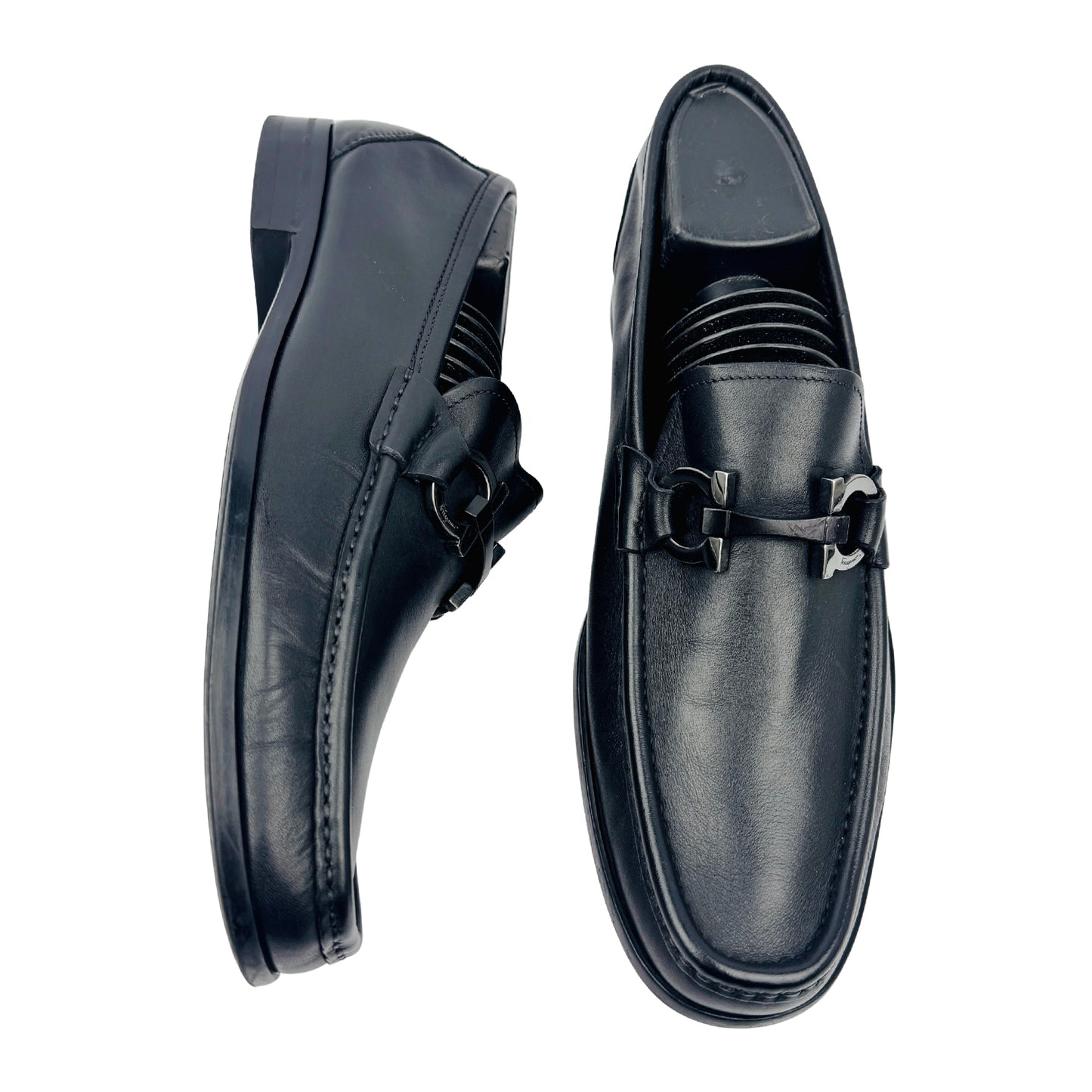 Salvatore Ferragamo Gancini Bit Black Loafers (Size 41/41.5) - YQ 7114