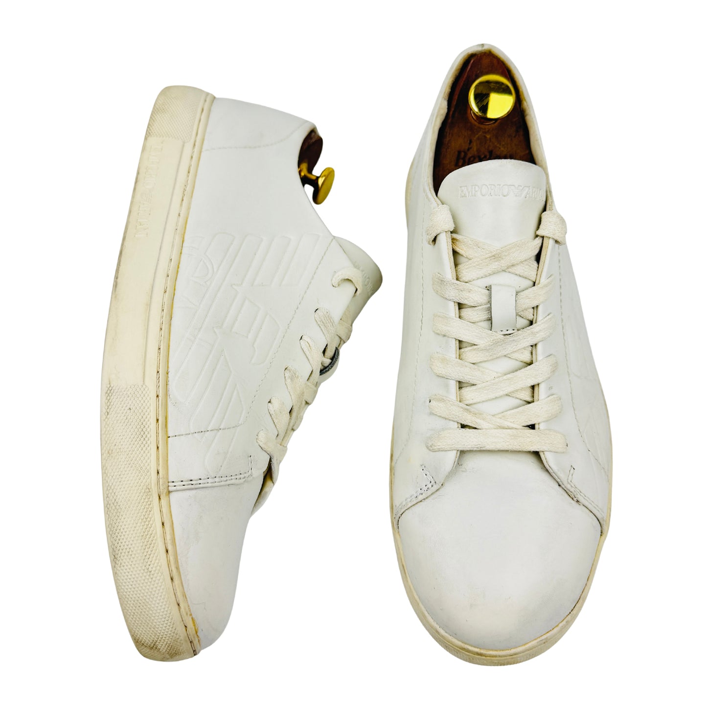 Emporio Armani Men's White Sneakers (Size 43)