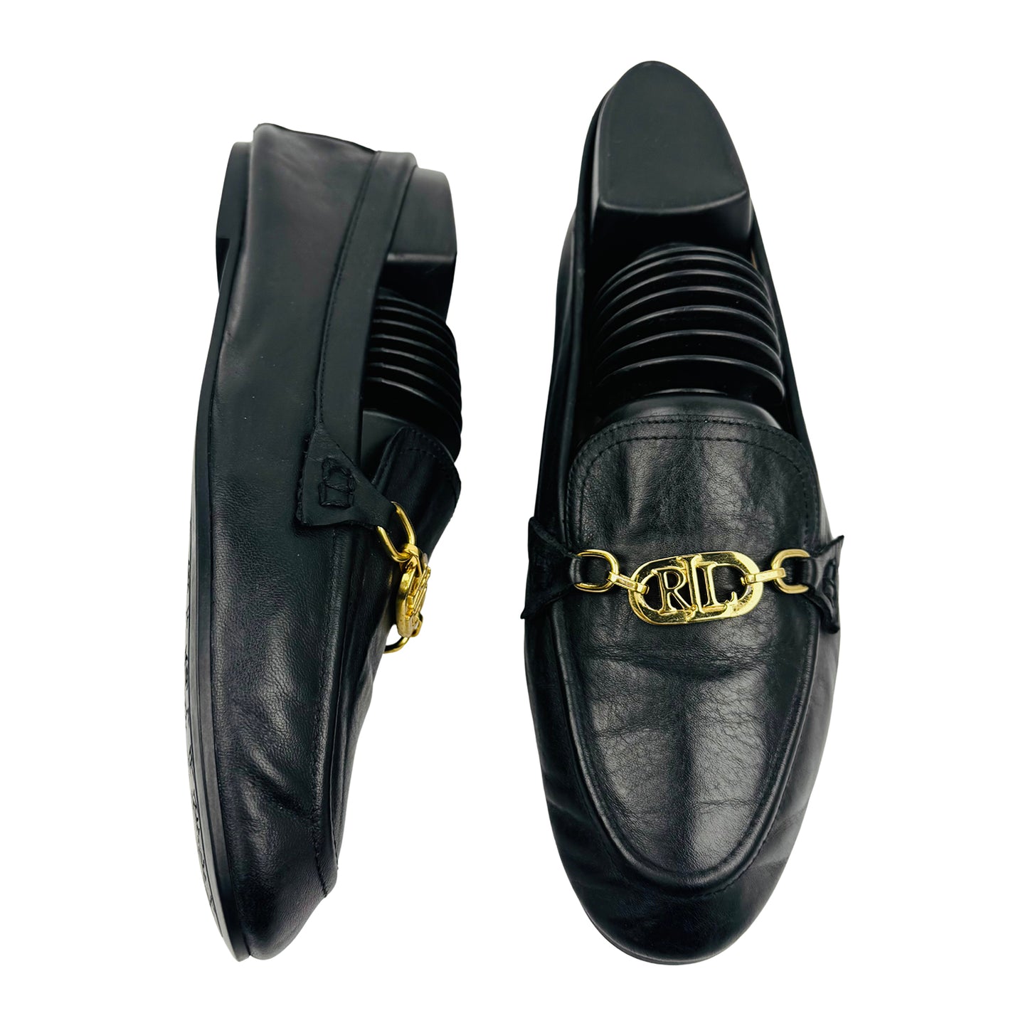 Ralph Lauren Black Averi Nappa Loafers (Size 40)
