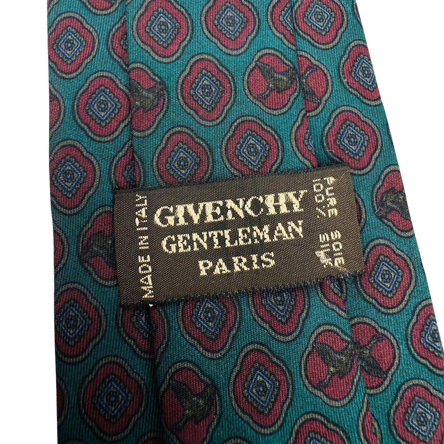 Givenchy Teal Green 'Geometric Pattern' Tie (Size Regular)