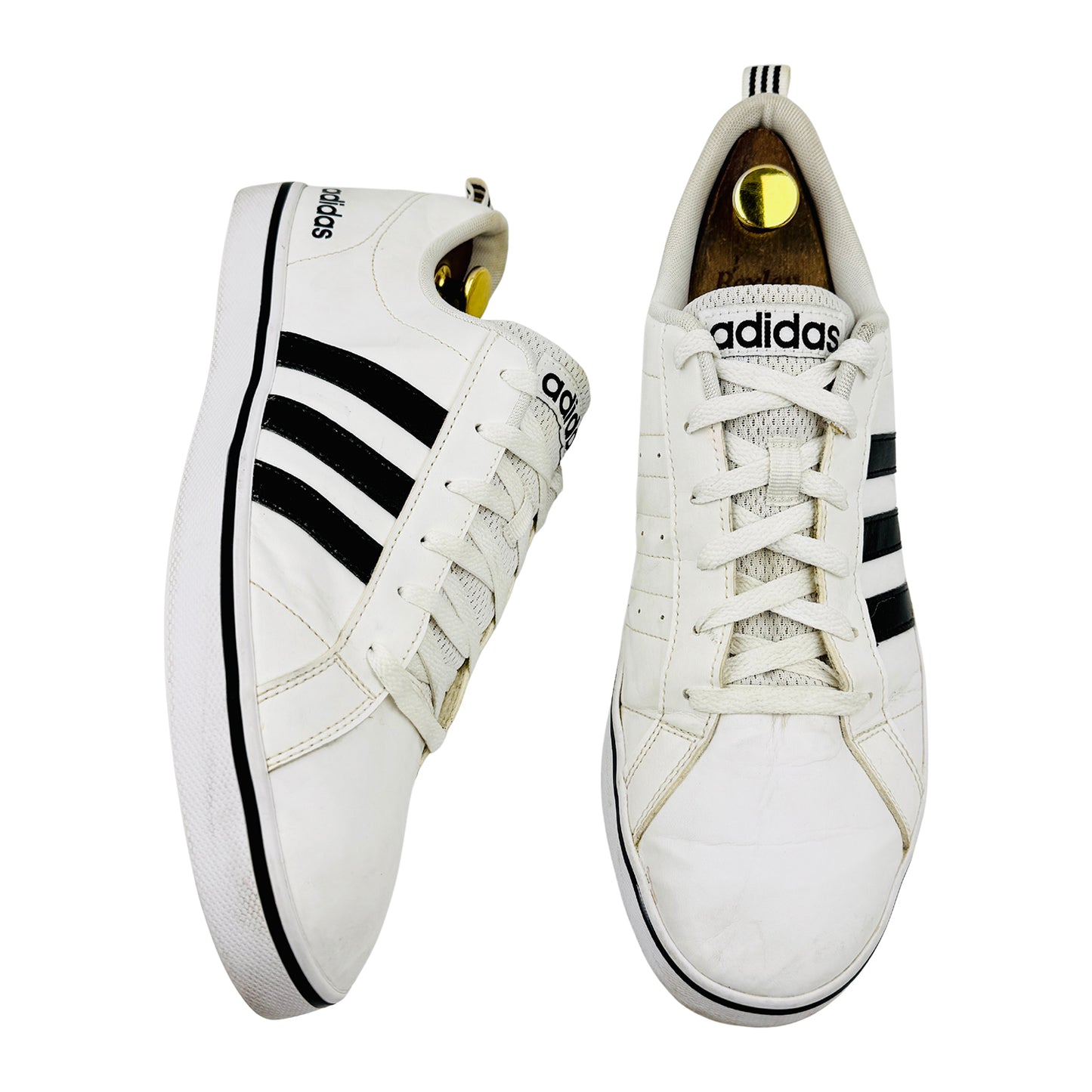Adidas Men's VS Pace 'White Black' Sneakers (Size 45.5) - AW4594