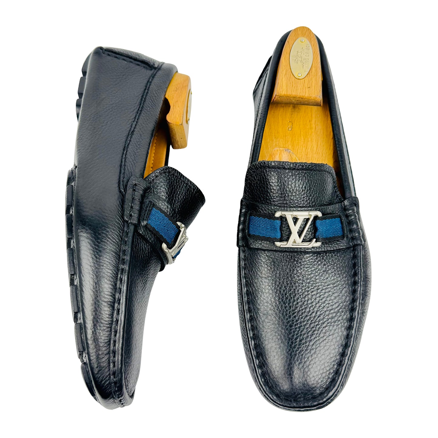 Louis Vuitton Hockenheim Black Leather Loafers (Size 42)