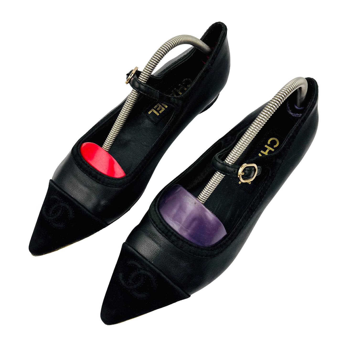 Chanel Mary Jane Black Ballet Flats (Size 37)