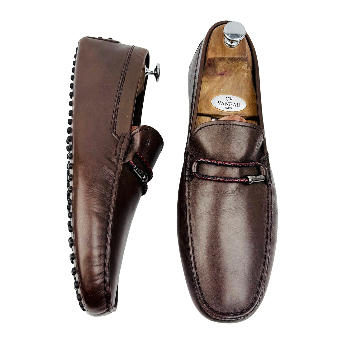 Tod's Men's Brown Calf Leather Loafers (Size 44/44.5)