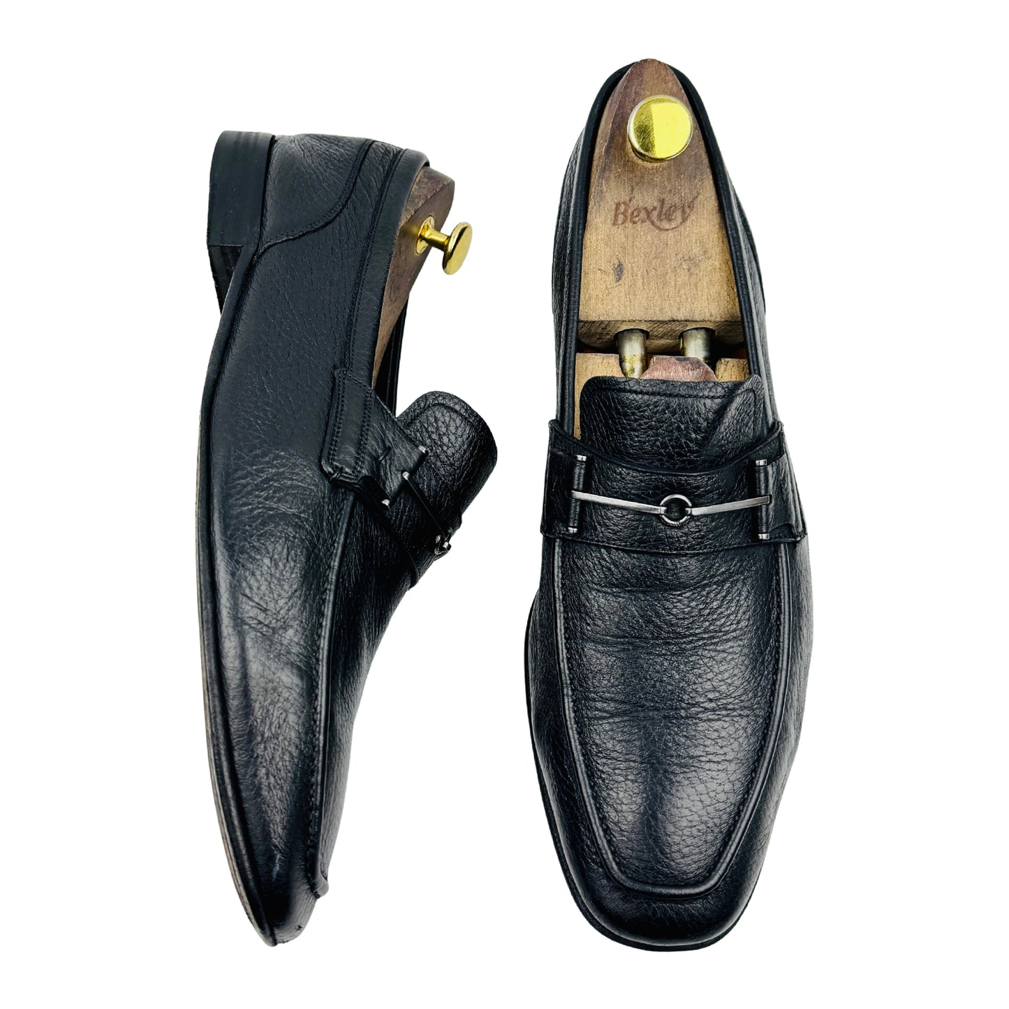 Bally Men's Black Leather Loafers (Size 43.5)
