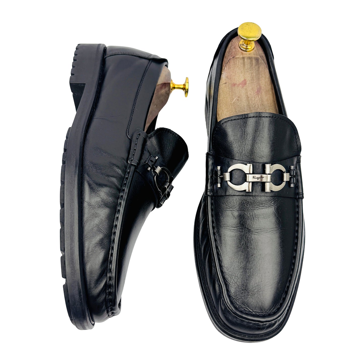 Salvatore Ferragamo Men's Gancini Ornament Loafers (Size 41/41.5)