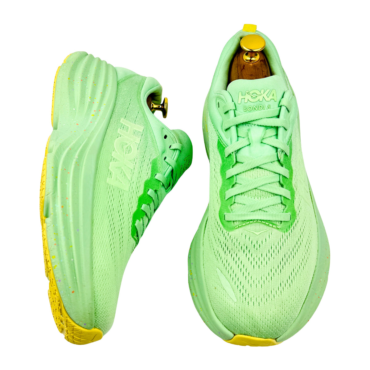 Hoka Bondi 8 Lime Glow Shoes (Size 42) - 1127952-LMG