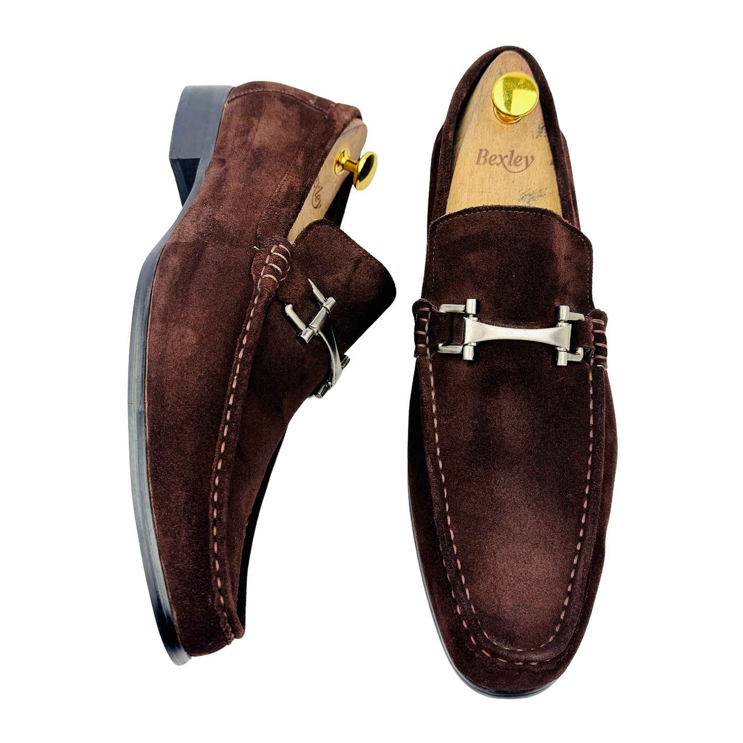 Gucci Men's Horsebit Brown Suede Loafers (Size 43)