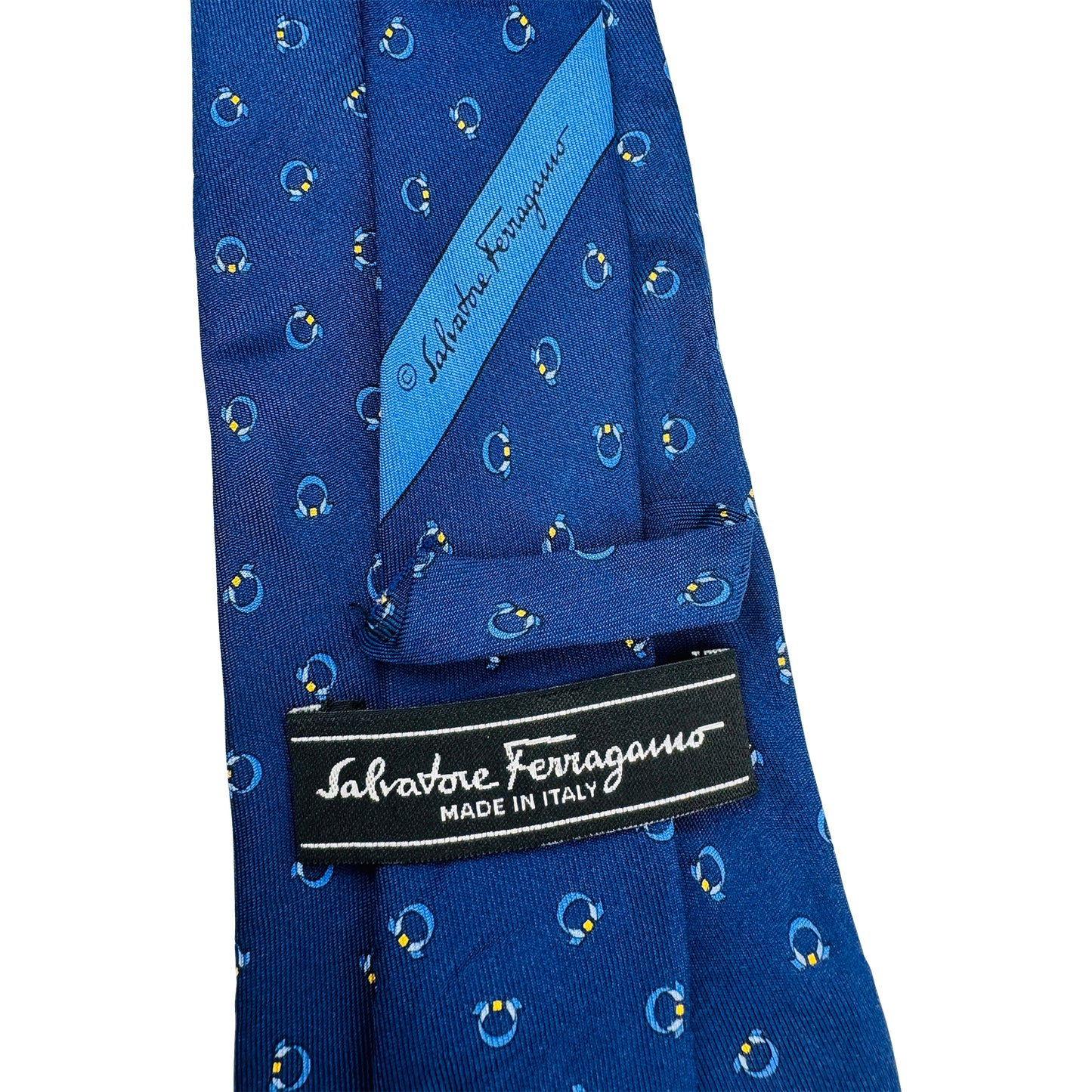 Salvatore Ferragamo Royal Blue 'Miniature Motifs' Tie (Size Regular)