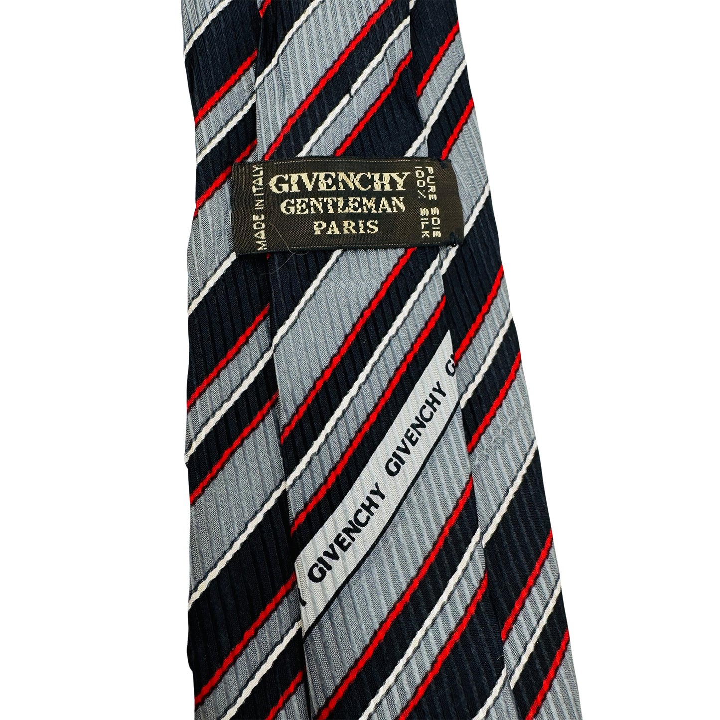Givenchy Grey 'Diagonal Stripes' Tie (Size Regular)