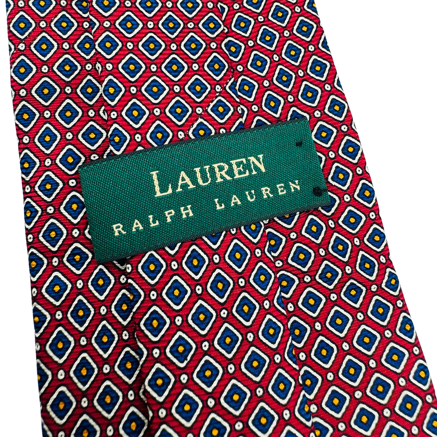 Lauren Ralph Lauren Red 'Geometric Pattern' Tie (Size Regular)