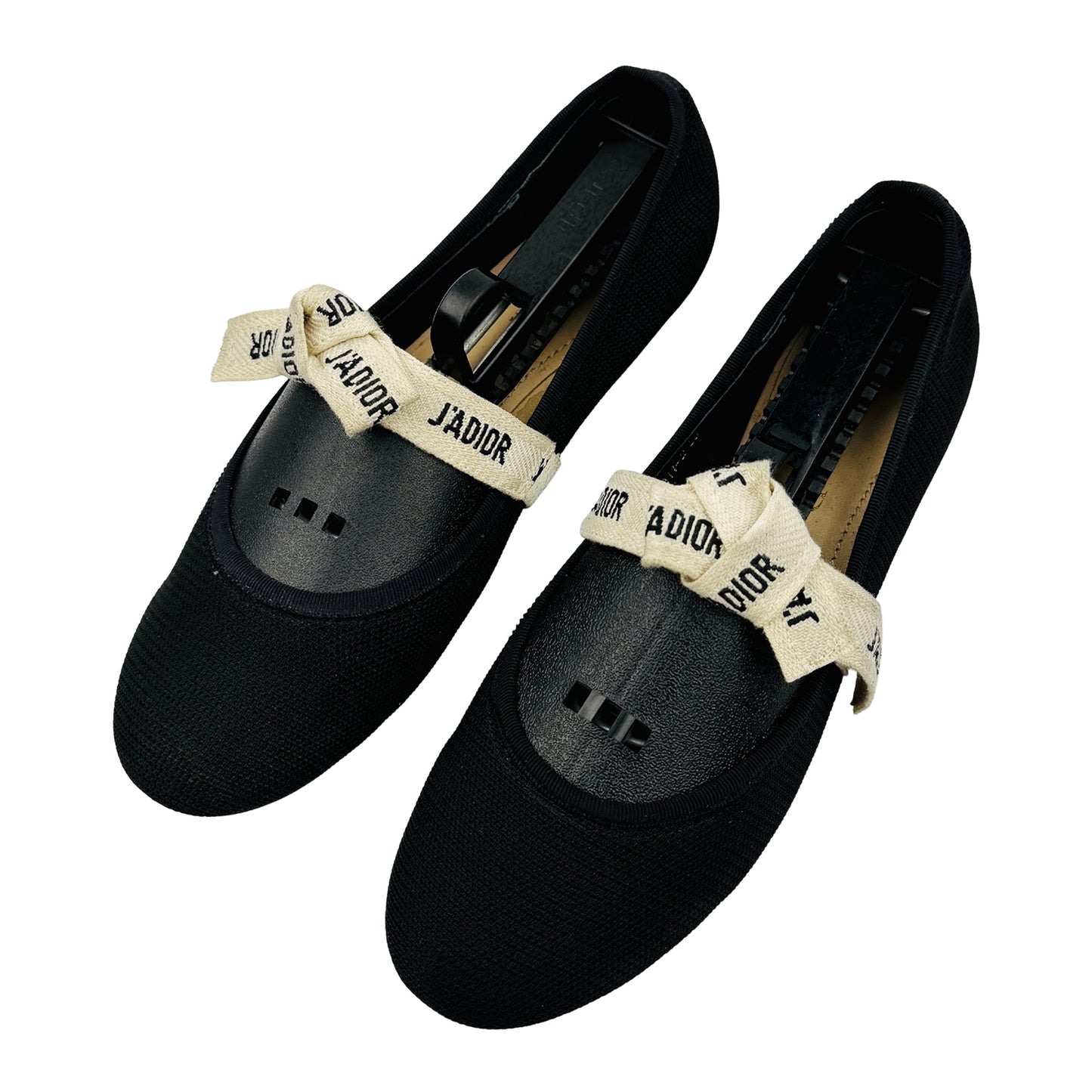 Christian Dior J'Adior Black Ballet Flats (Size 38)