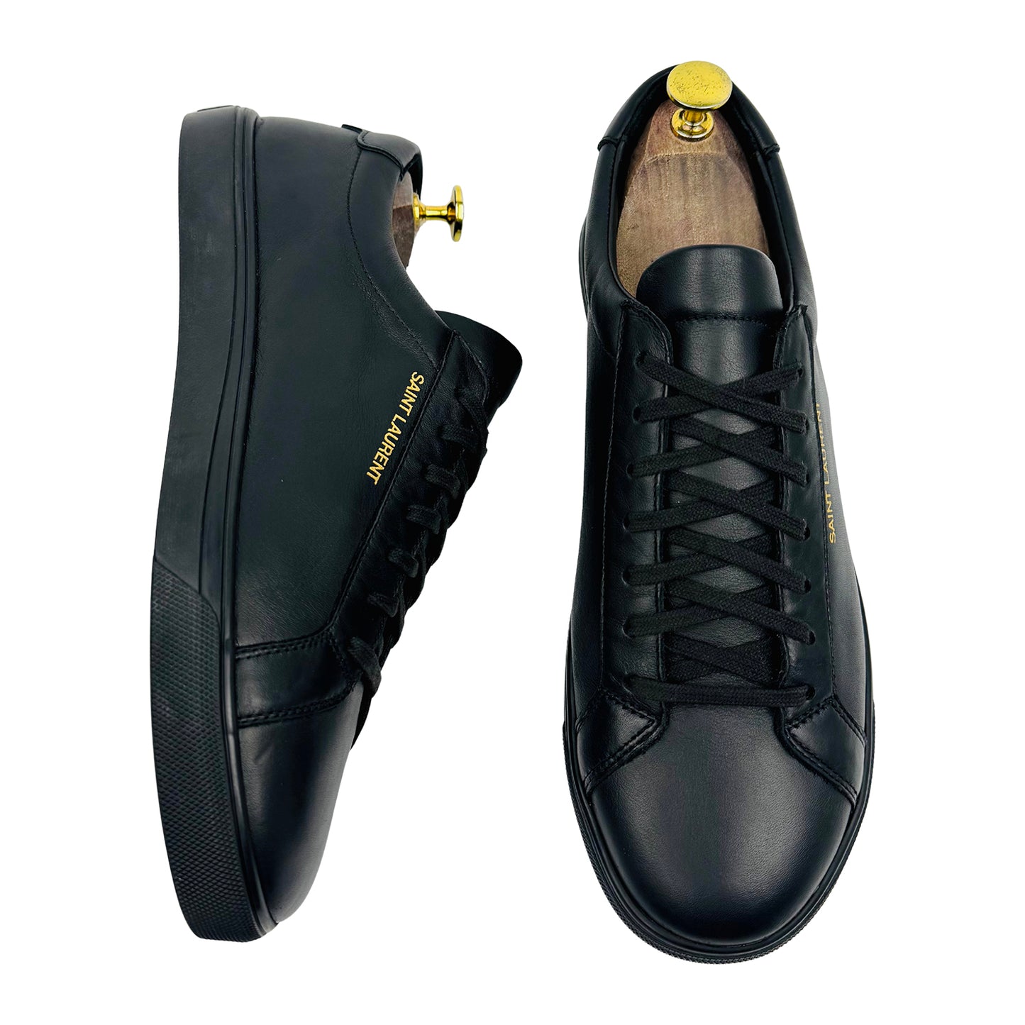 Saint Laurent Andy Calf Leather Sneakers (Size 43) - 596057