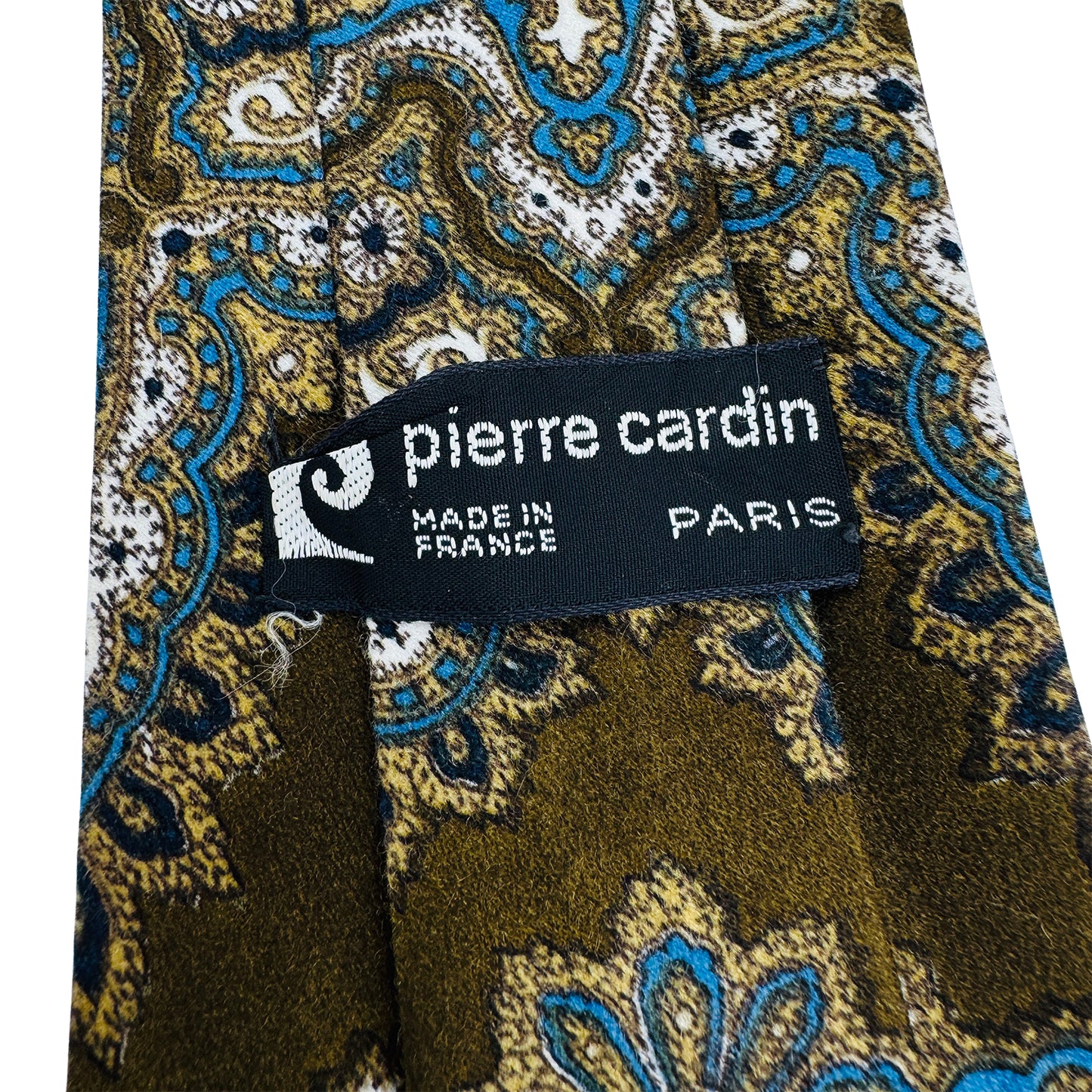 Pierre Cardin Dark Olive 'Paisley Pattern' Tie (Size Regular)