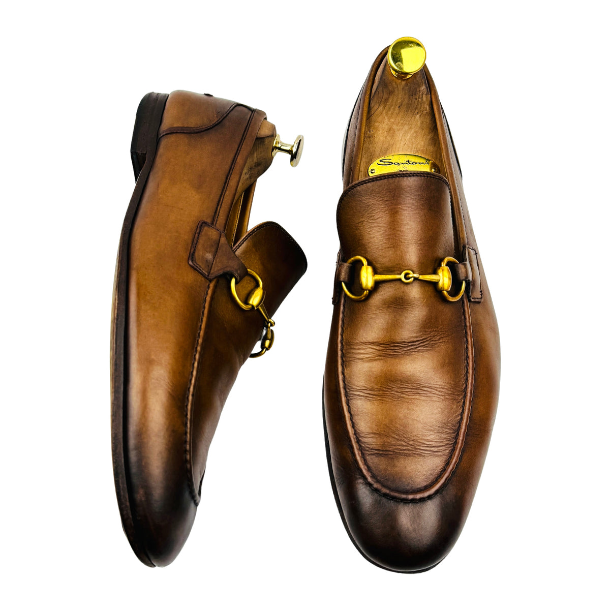 Gucci Jordaan Leather Horsebit Loafers (Size 44)
