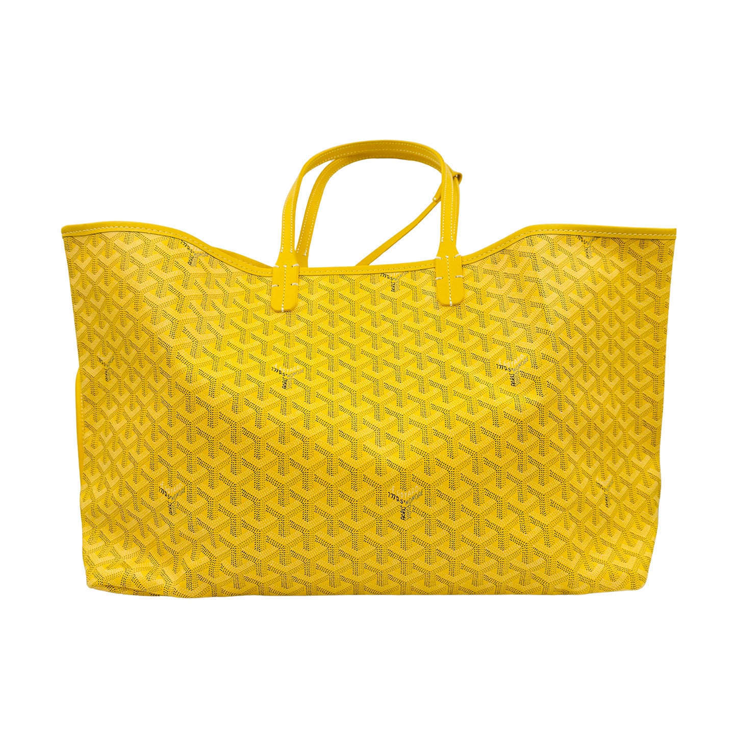 Goyard Saint Louis Yellow Goyardine Canvas Tote Bag