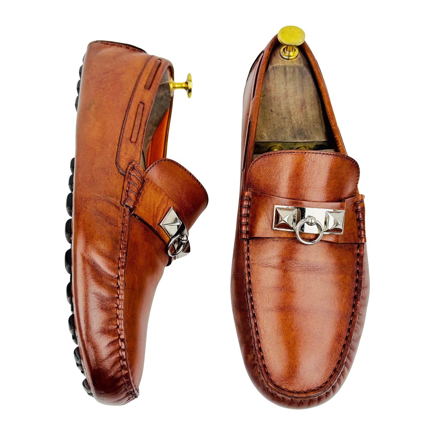 Hermès Men's Irving Smooth Calfskin Leather Loafers (Size 43)