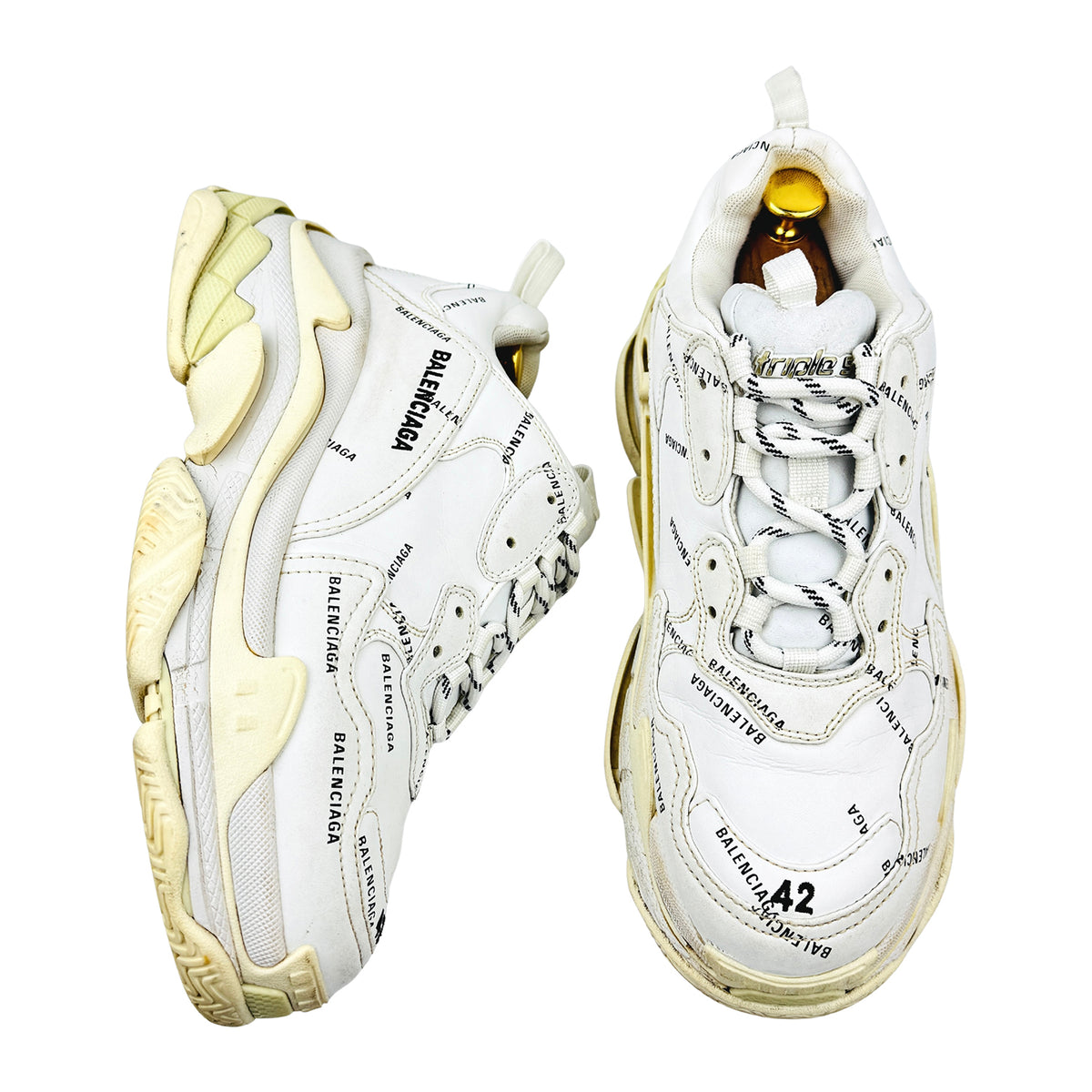 Balenciaga Triple S White Shoes (Size 42) - 536737