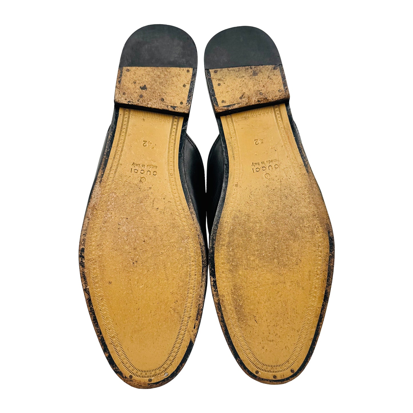 Gucci Princetown Black Leather Mules (Size 42)