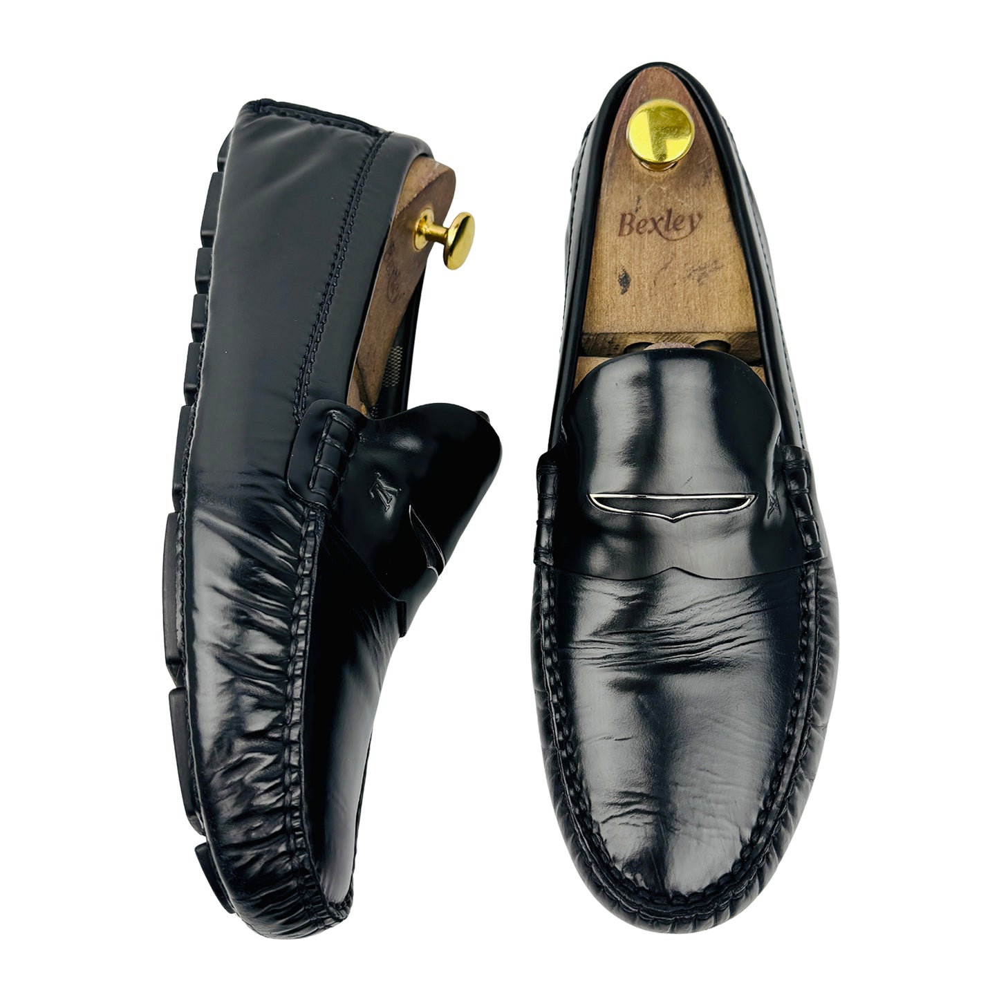 Louis Vuitton Men's Black Italian Loafers (Size 43)