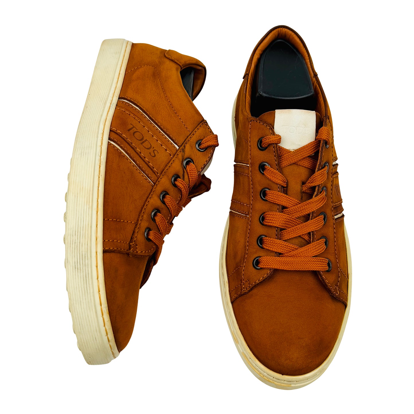 Tod's Men's Low-Top Brown Leather Sneakers (Size 41/41.5)