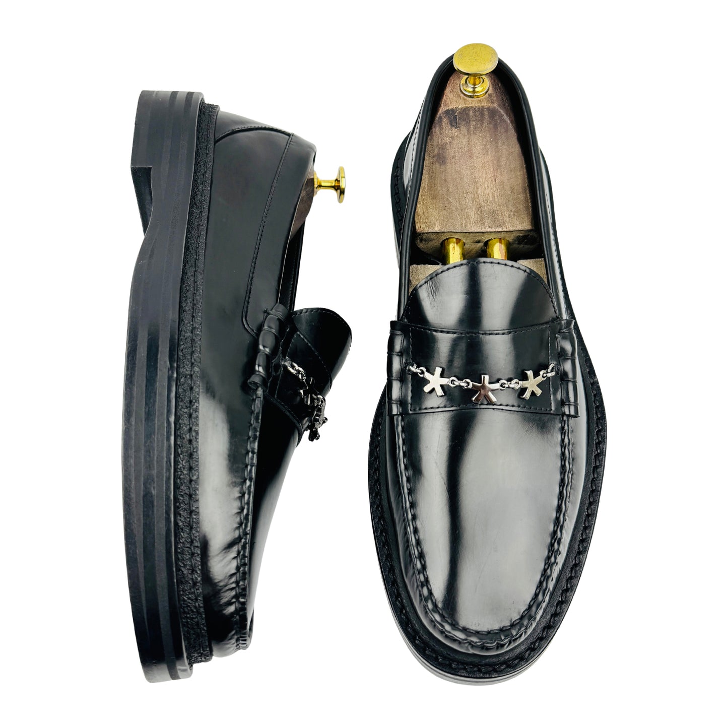 Jimmy Choo x Eric Haze Ezra - Crystal Star Chain Loafers (Size 43)